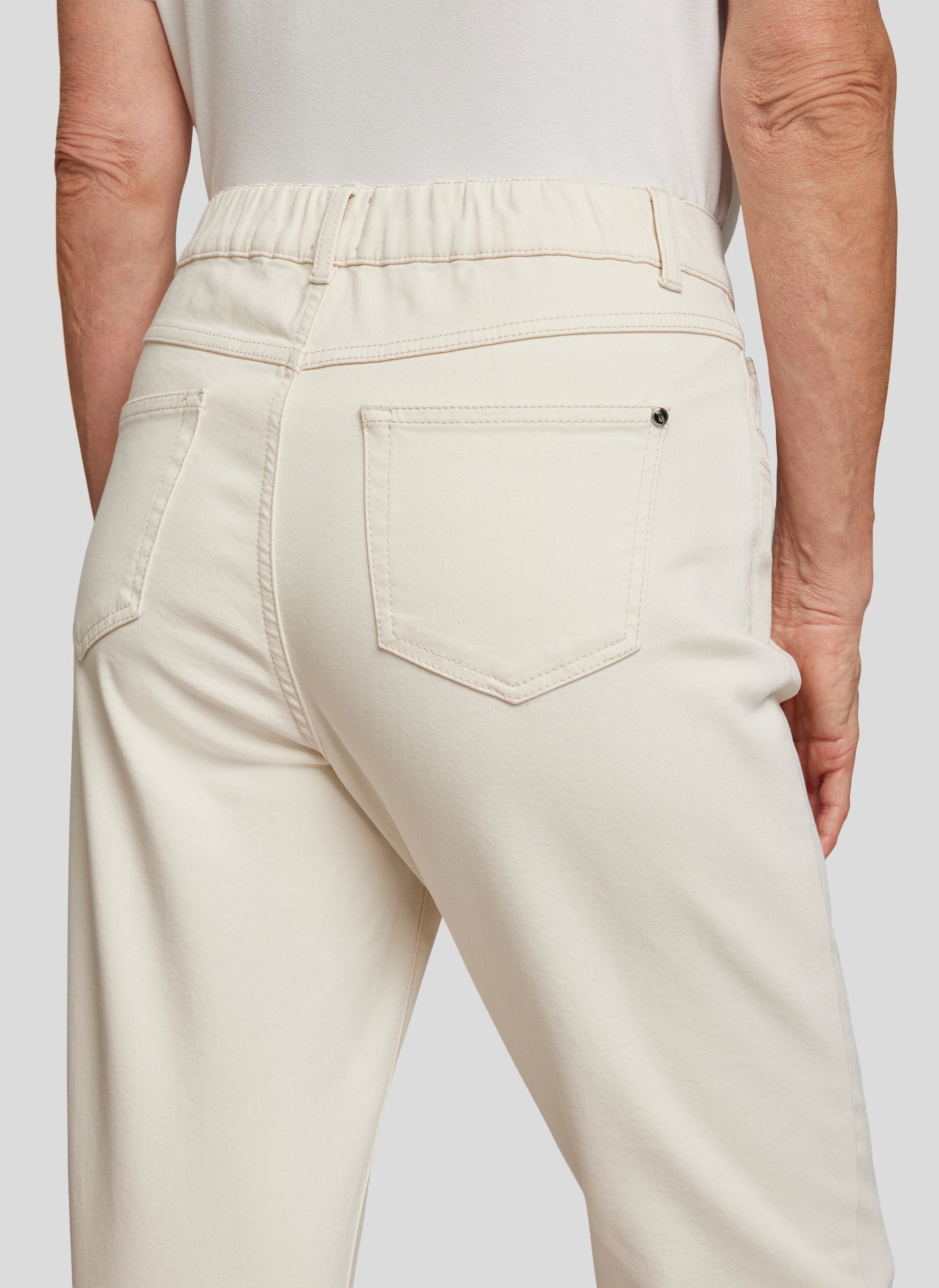 Ivory Ankle Grazer Jeans - 224153