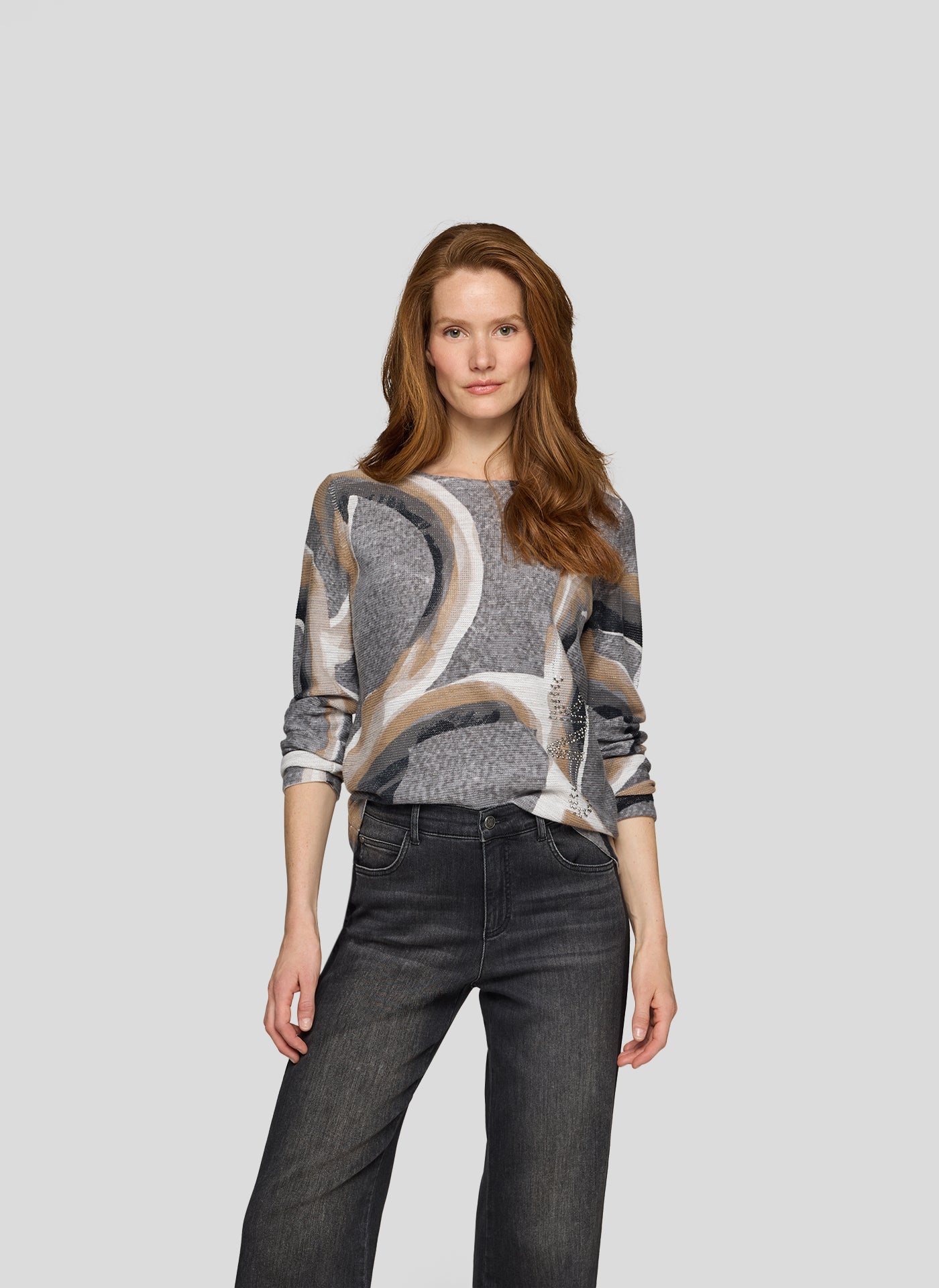 Flanell Swirl Design Sweater - 121628