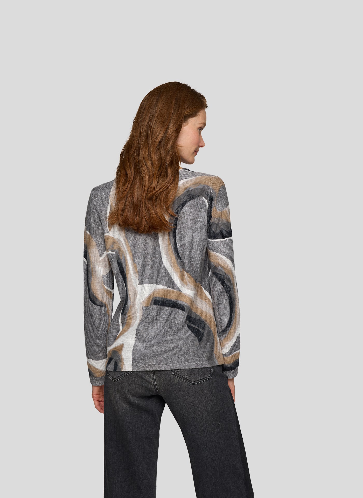 Flanell Swirl Design Sweater - 121628
