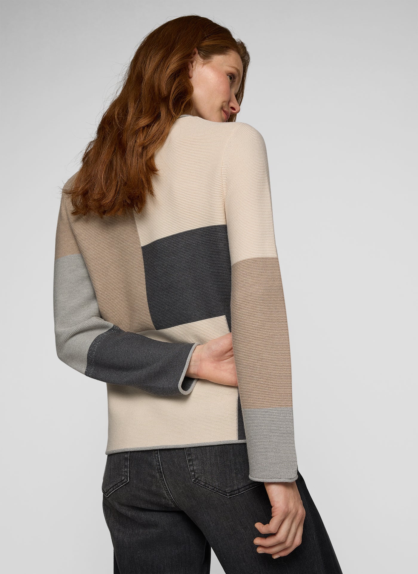 Macchiato Block Design Sweater - 121630