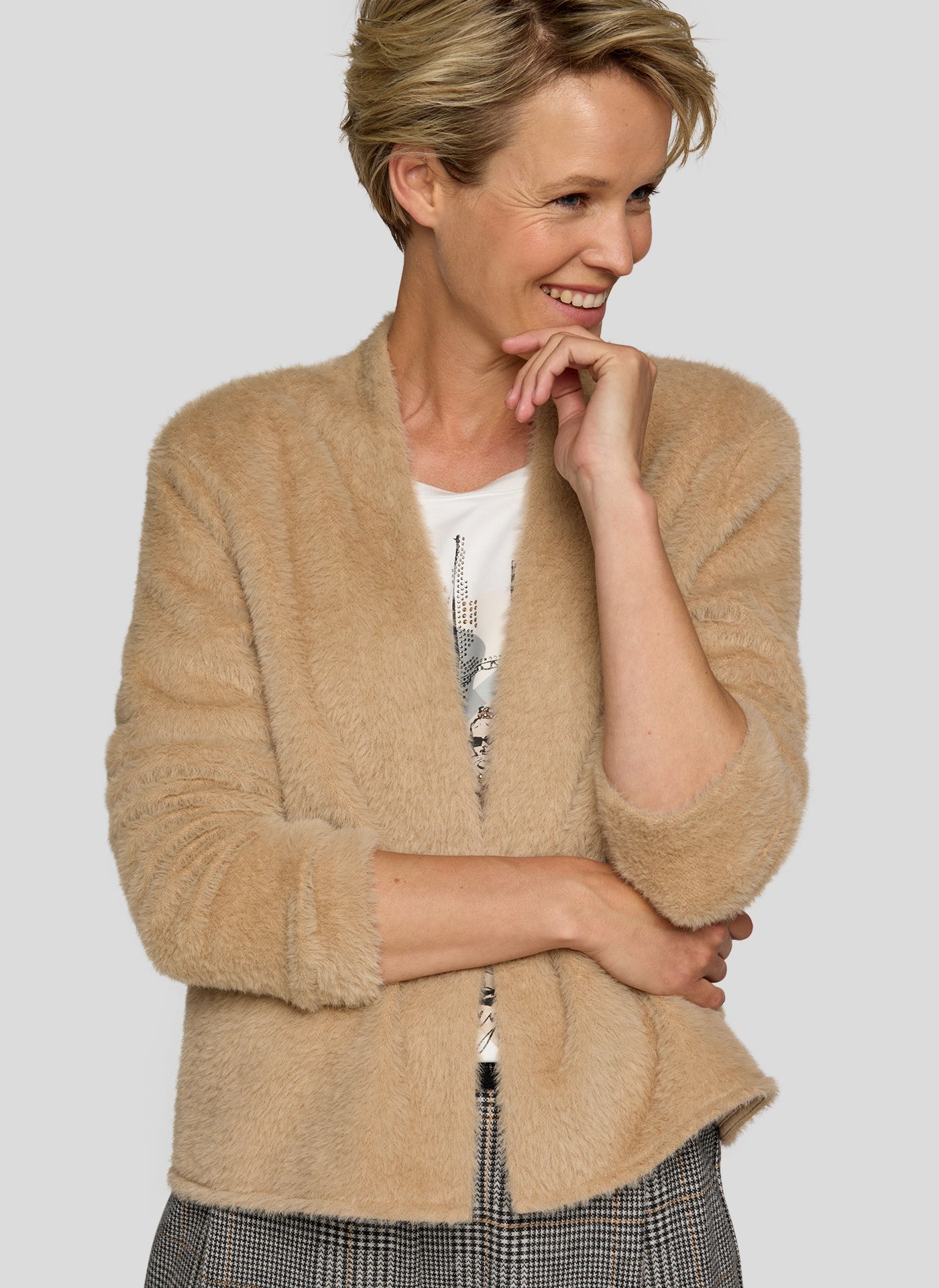 Macchiato Fluffy Cardigan - 221223