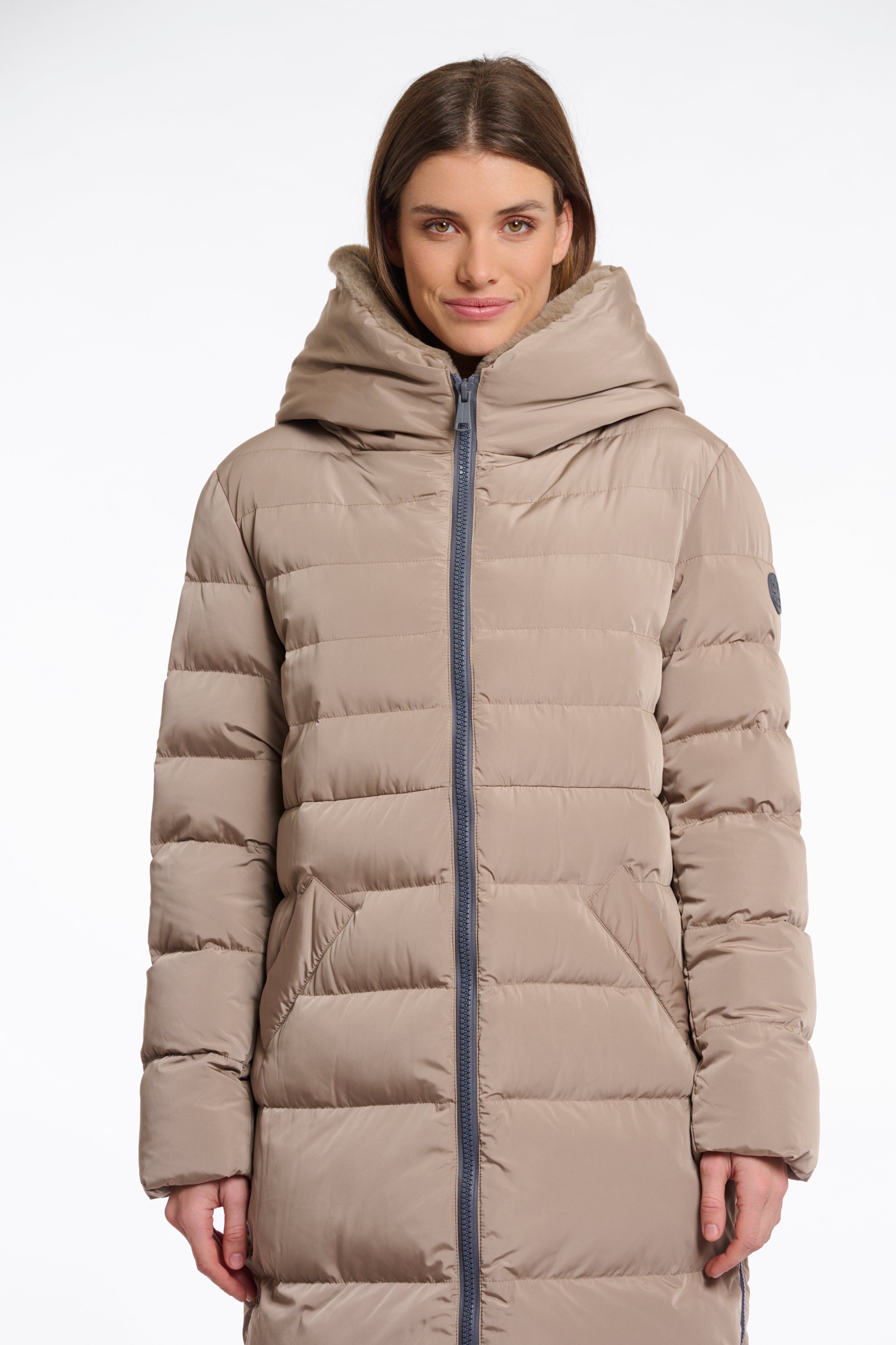 Keilafur Toffee Long Padded Coat