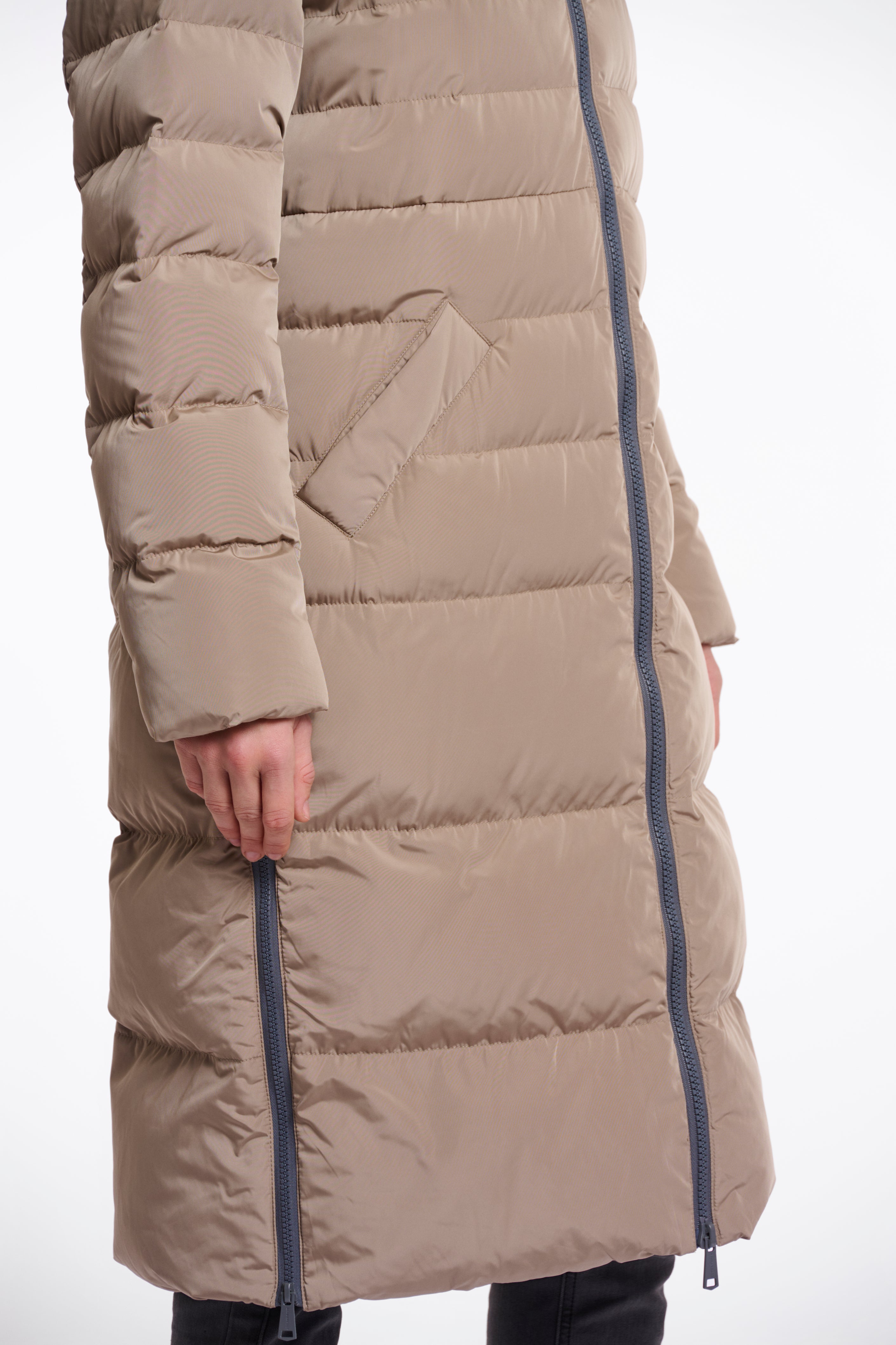 Keilafur Toffee Long Padded Coat