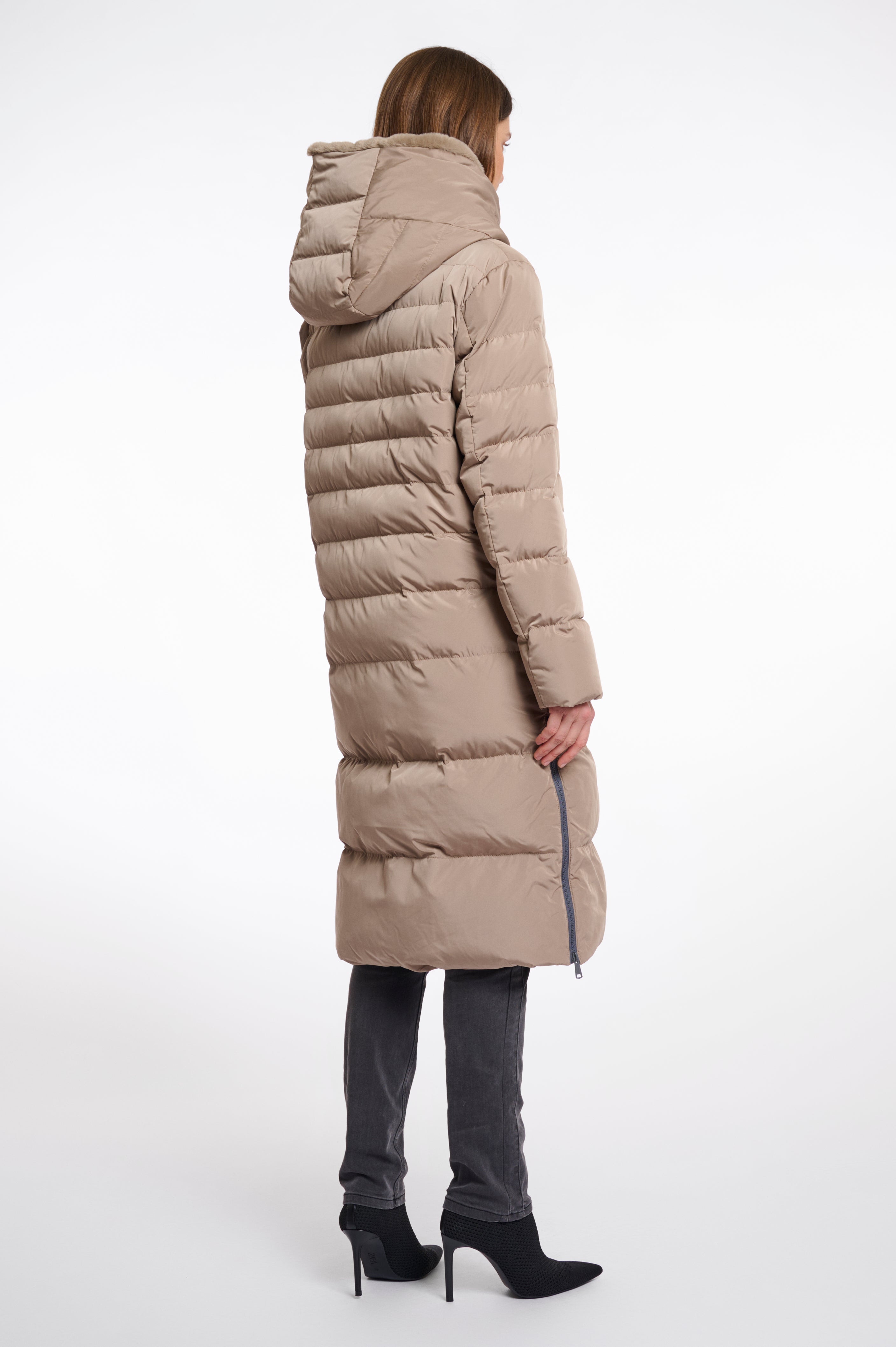 Keilafur Toffee Long Padded Coat