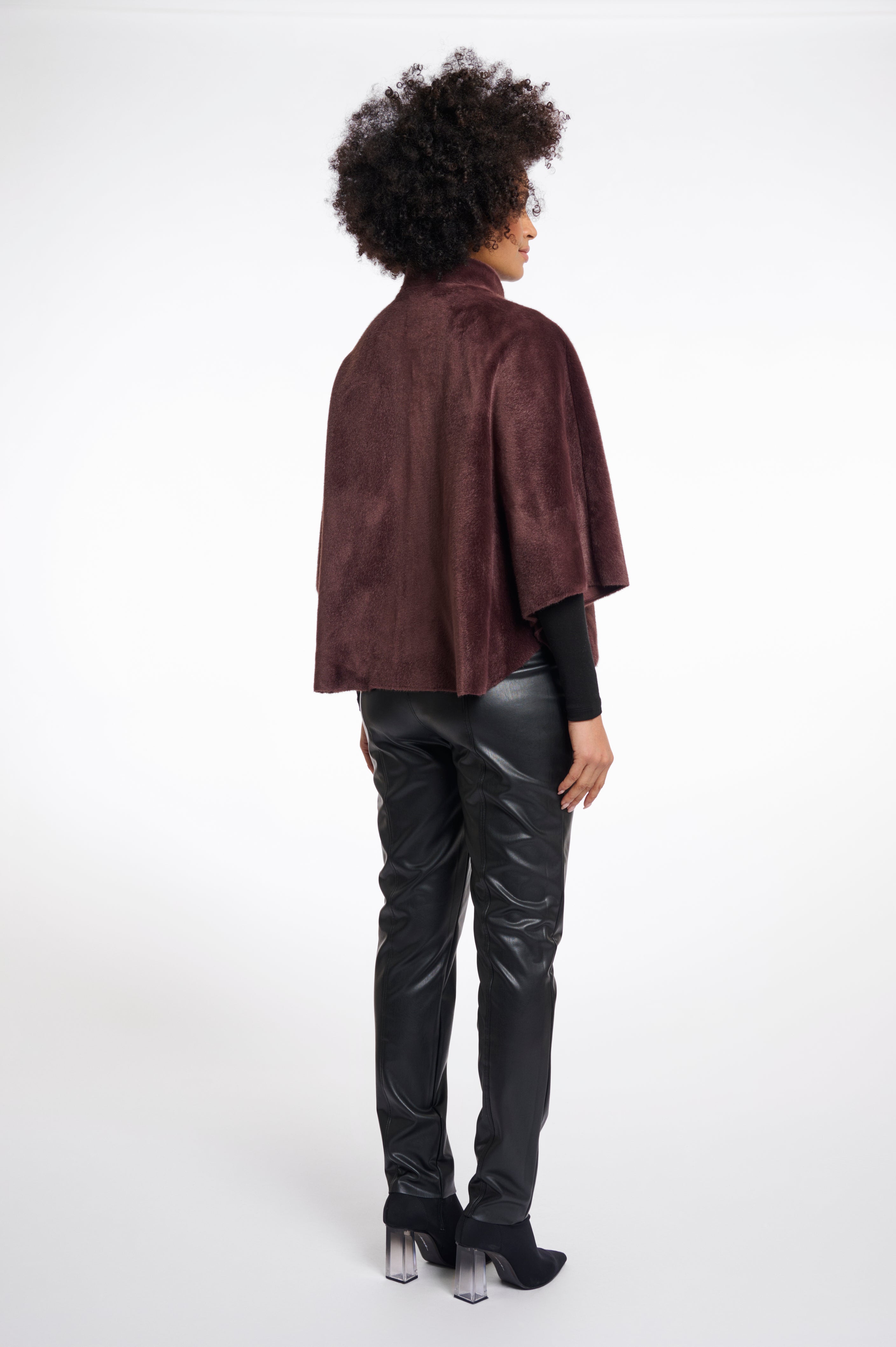 Chocolate Bean Dewi Faux Fur Cape