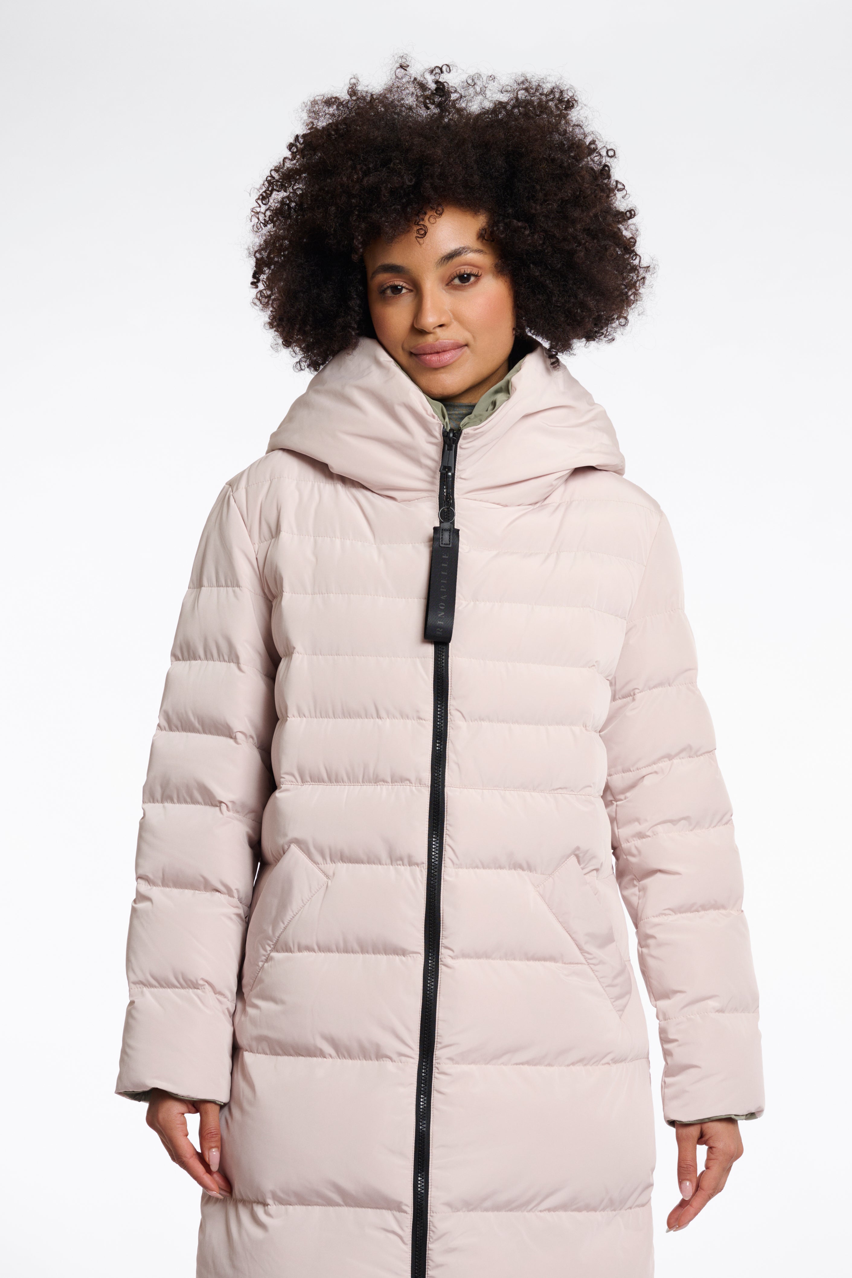 Keila Pale & Green Ash Reversible Coat