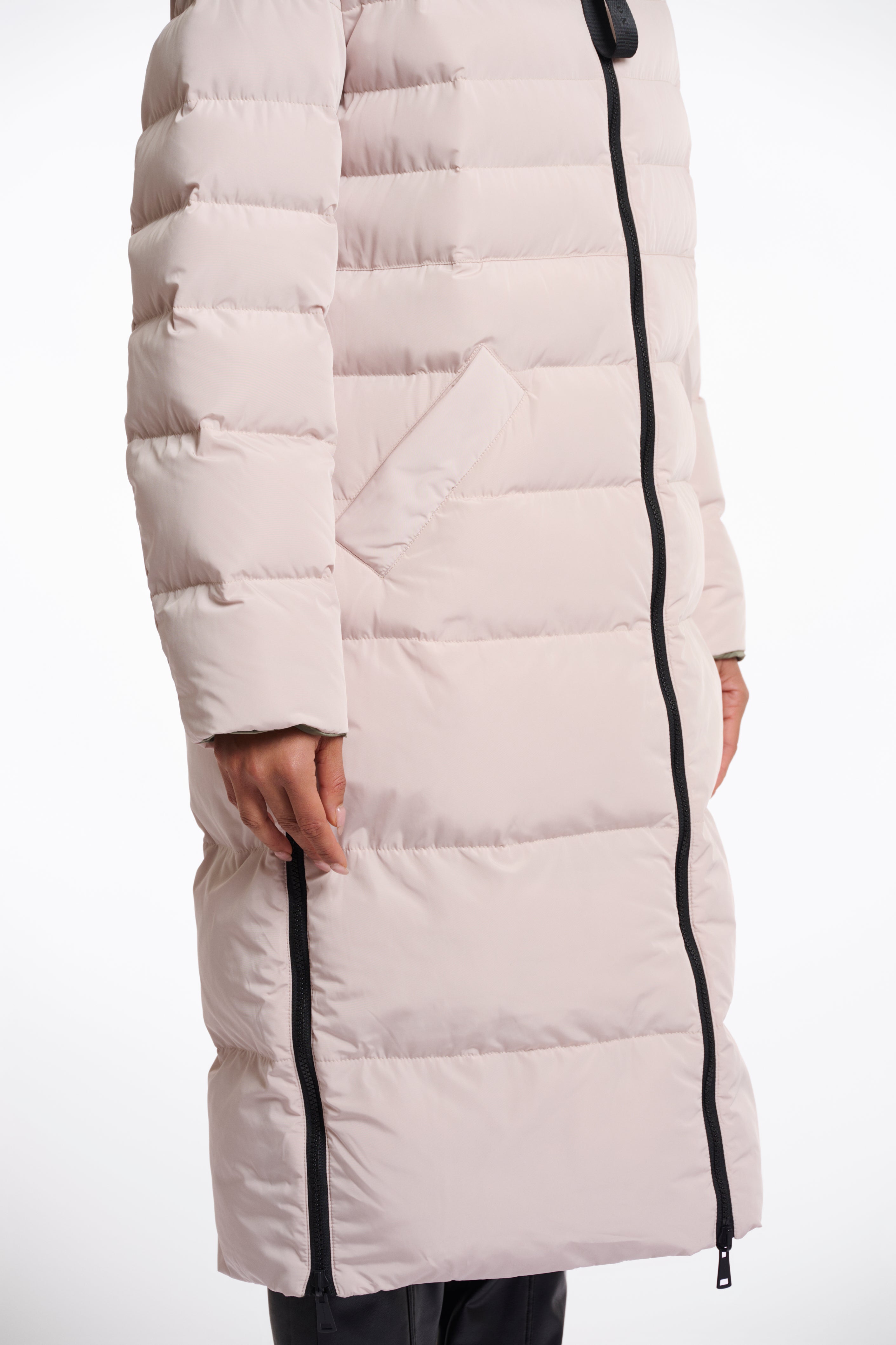 Keila Pale & Green Ash Reversible Coat