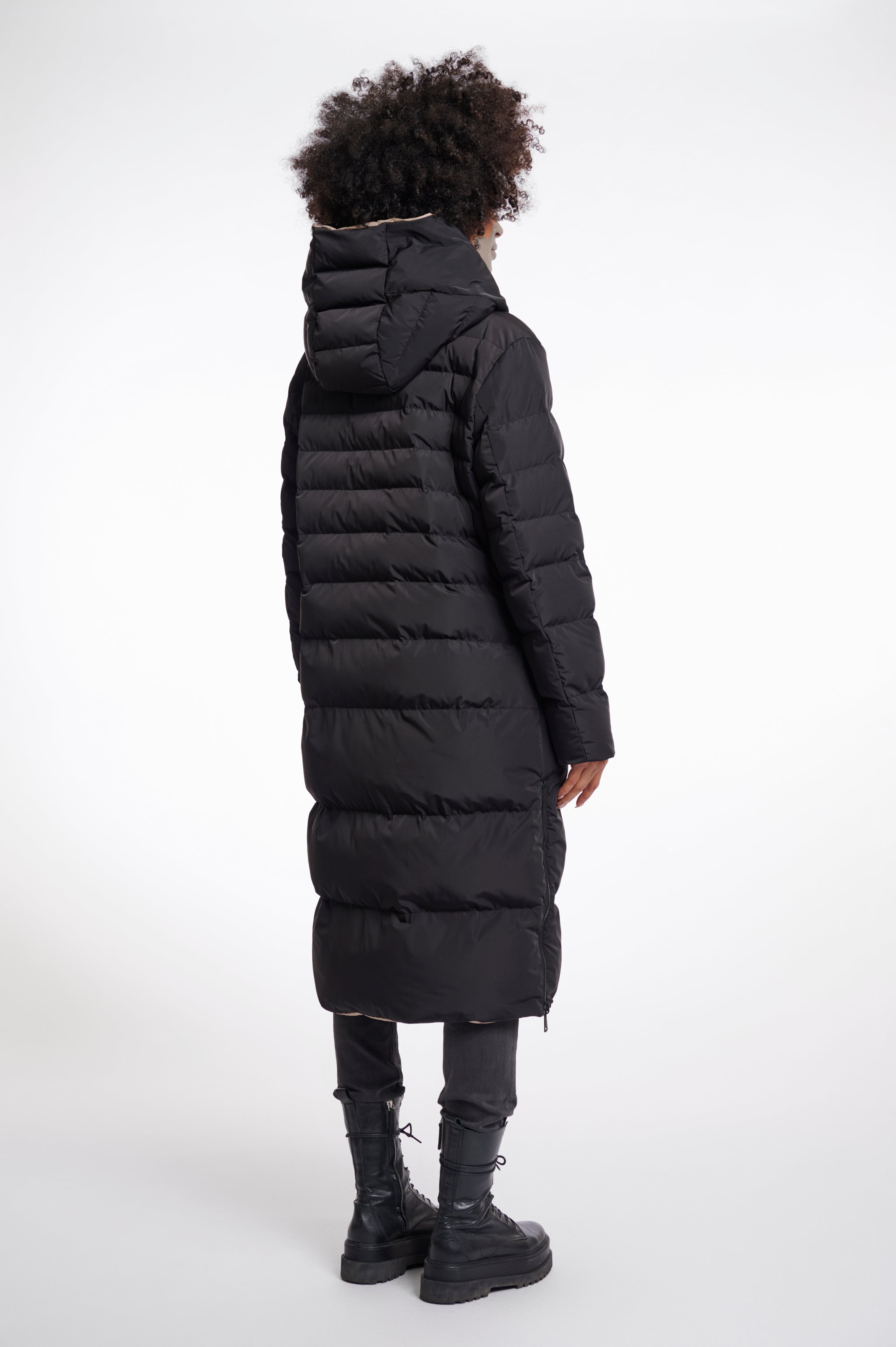 Keila Black & Toffee Reversible Coat