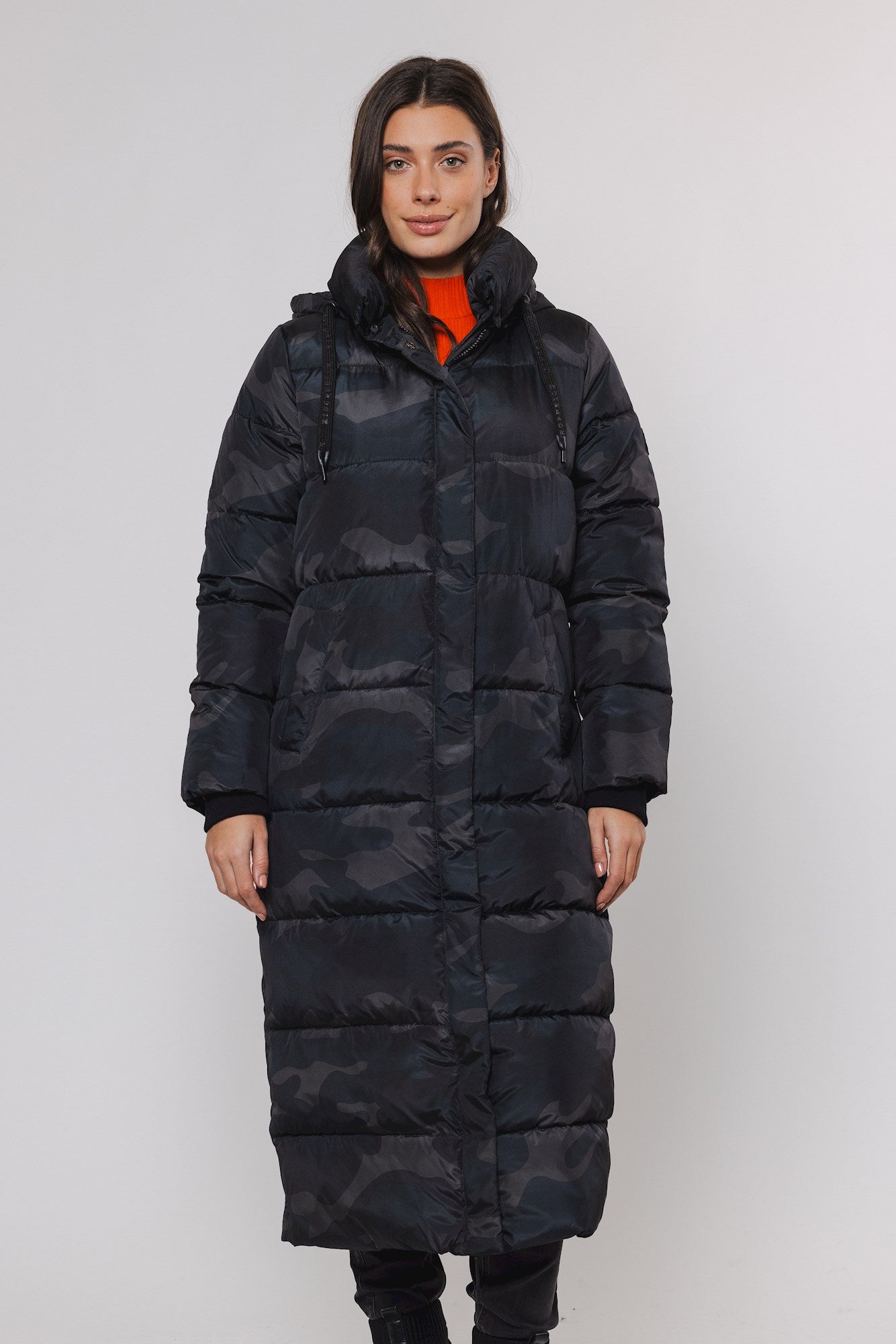 Roza Camo Hooded Coat