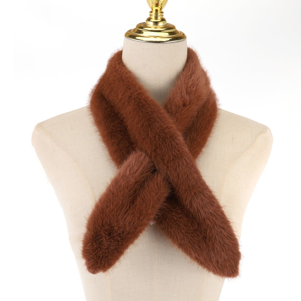 Toffee Faux Fur Scarf - SC2114