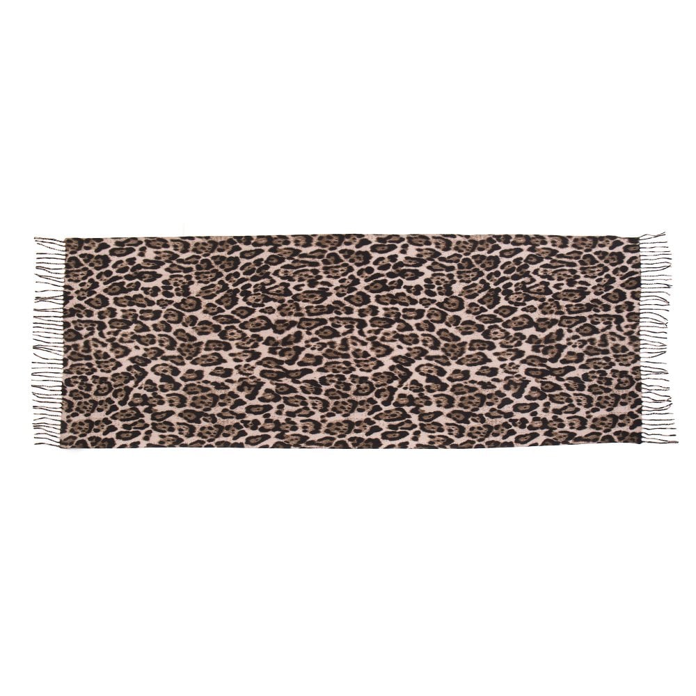 Cream Leopard Print Scarf - SC829