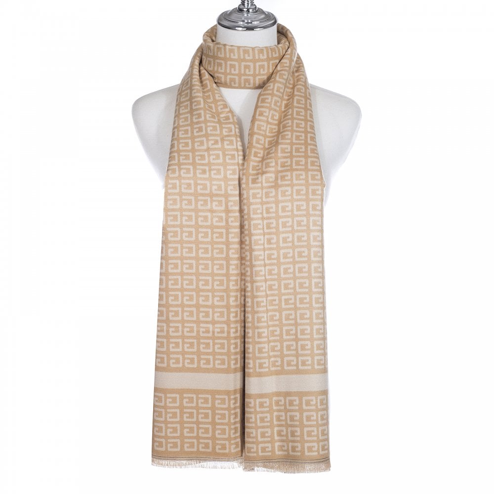 Cream Print Scarf - SC915