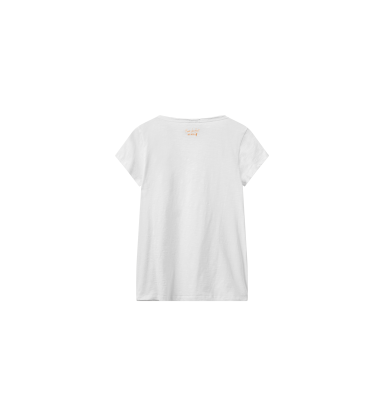 White Tulli V Neck T-Shirt - 160920