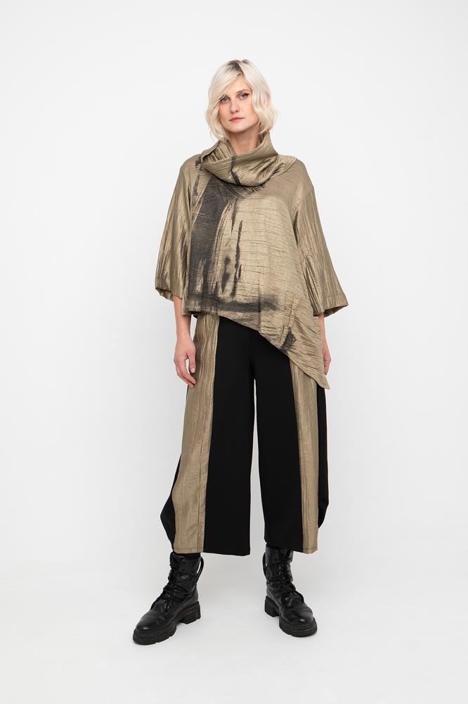 Gold Cowl Neck Top - 7766008