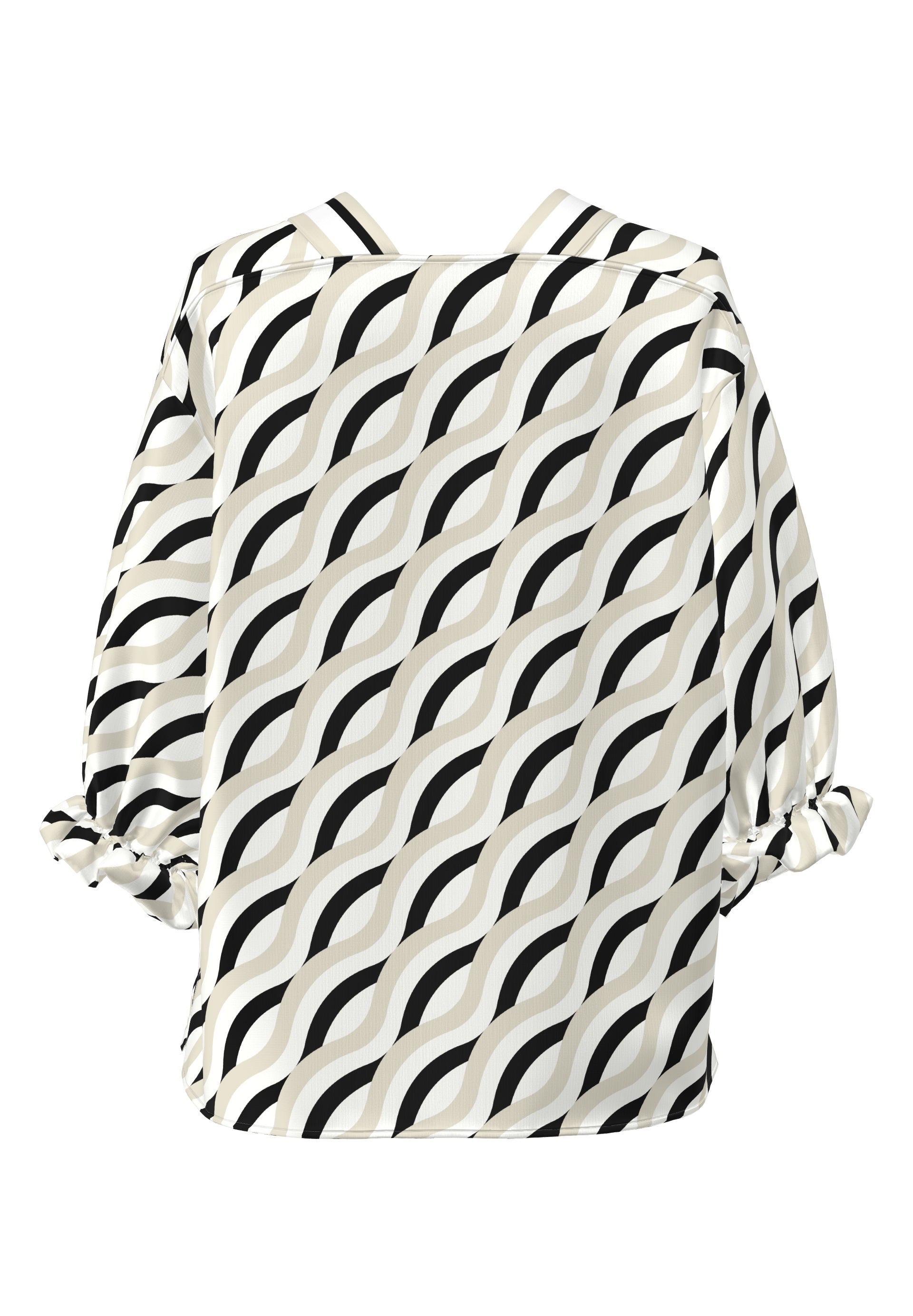 Print V Neck Blouse - 415101