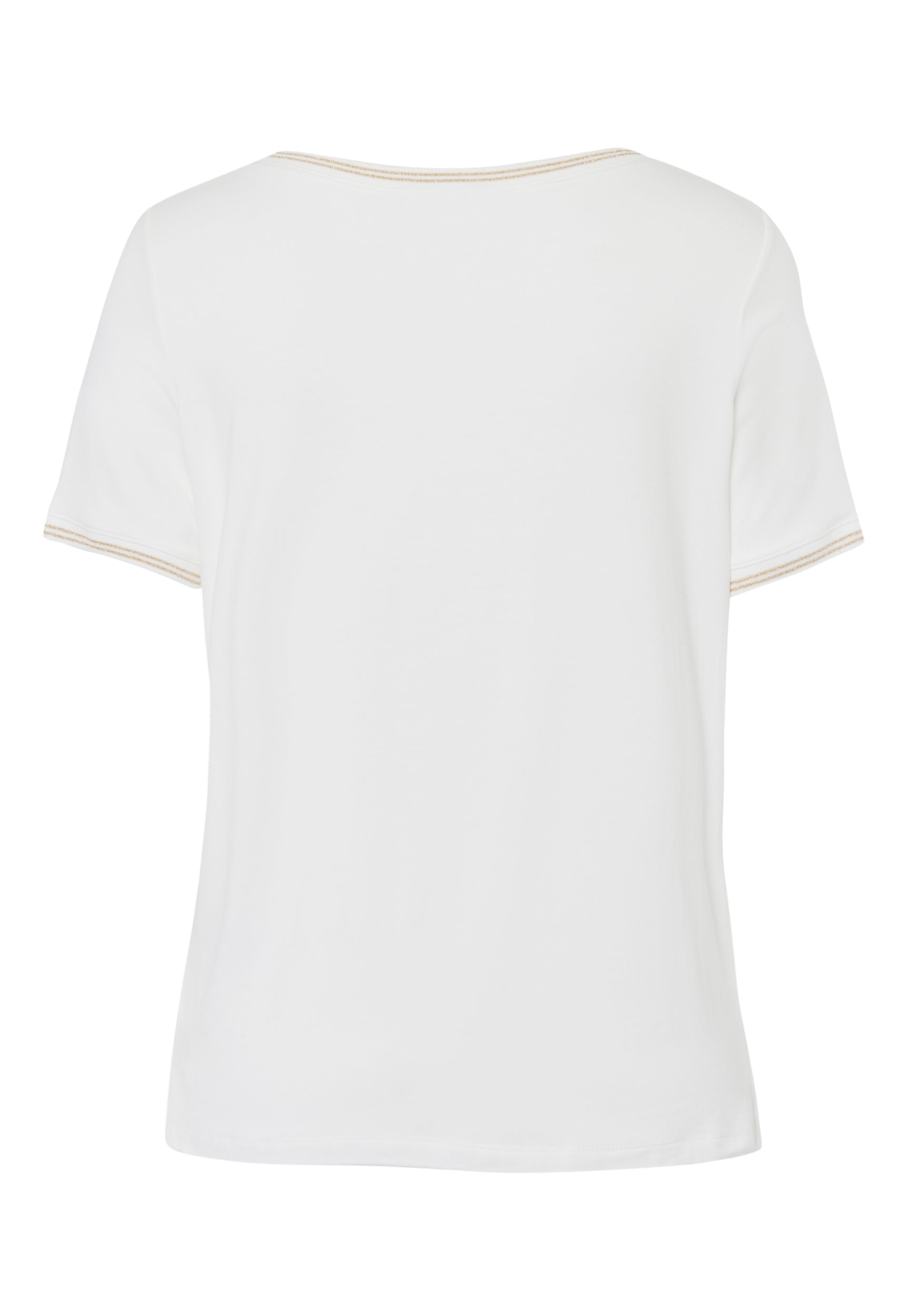 Ecru Metallic Print Top - 412453