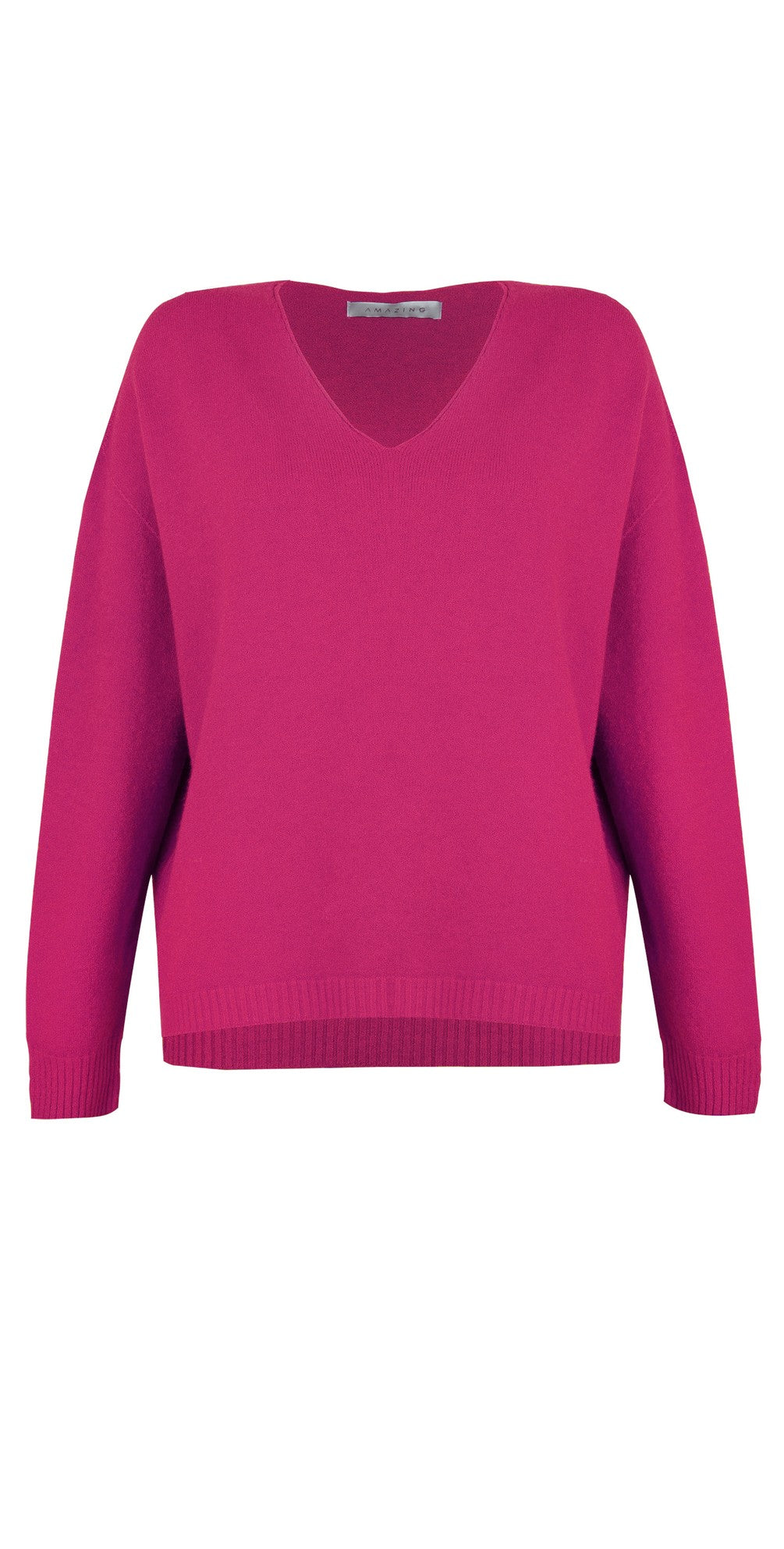 Zilpah Cerise V Neck Sweater