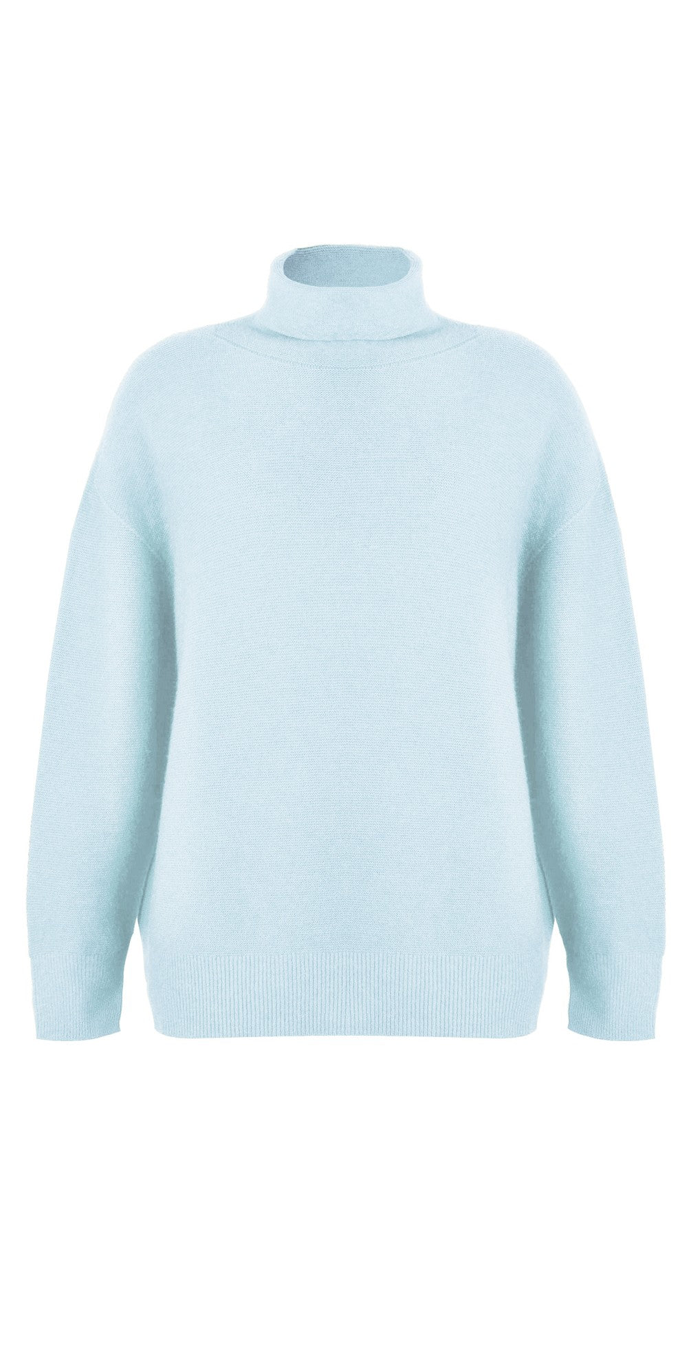 Zoie Pale Blue Polo Neck Sweater