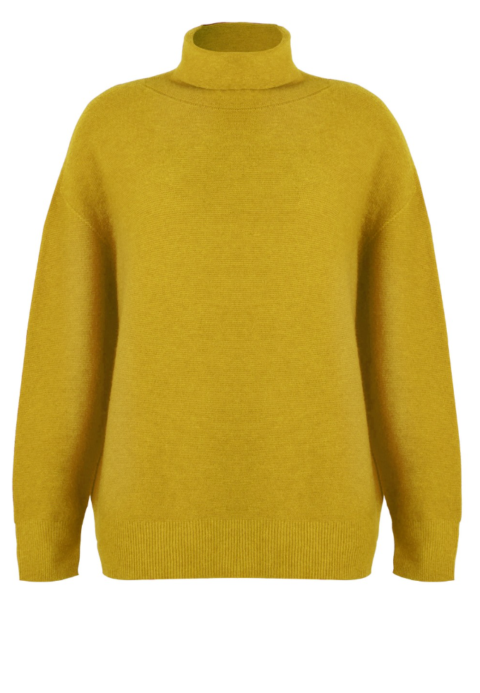 Zoie Antique Gold Polo Neck Sweater