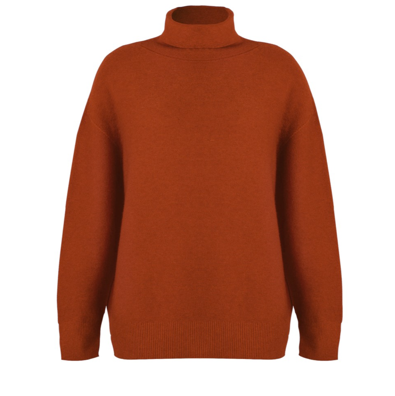 Zoie Burnt Orange Polo Neck Sweater