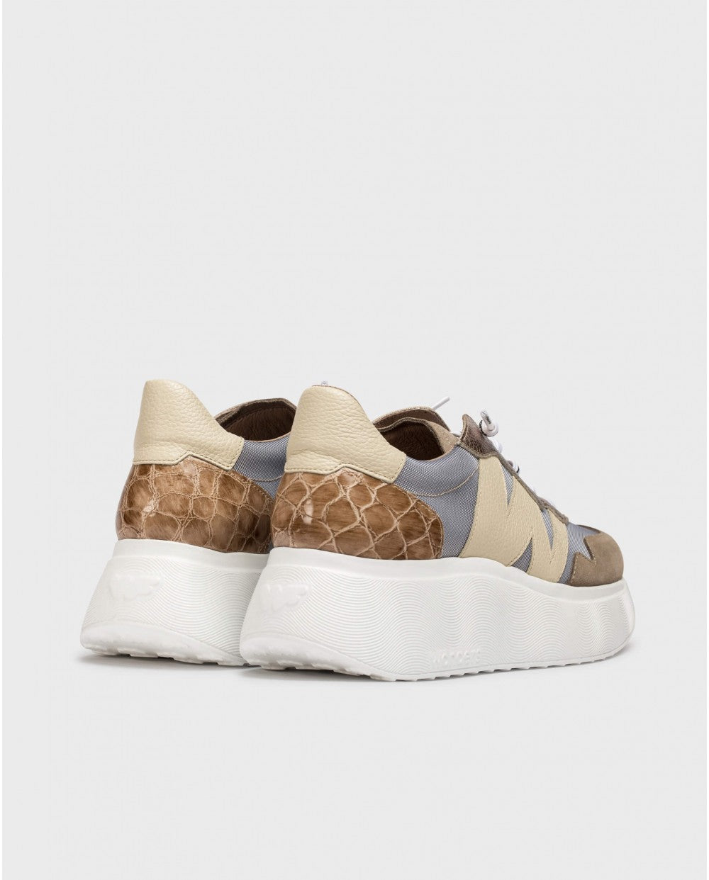 Taupe & Cream Trainers - A-3631