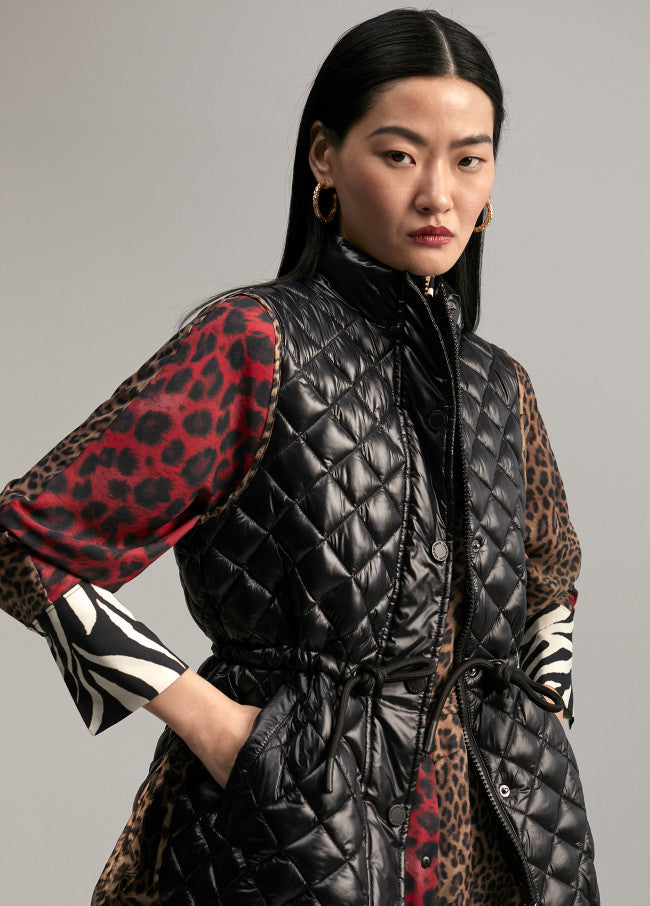 Black Quilted Gilet 01013.00N