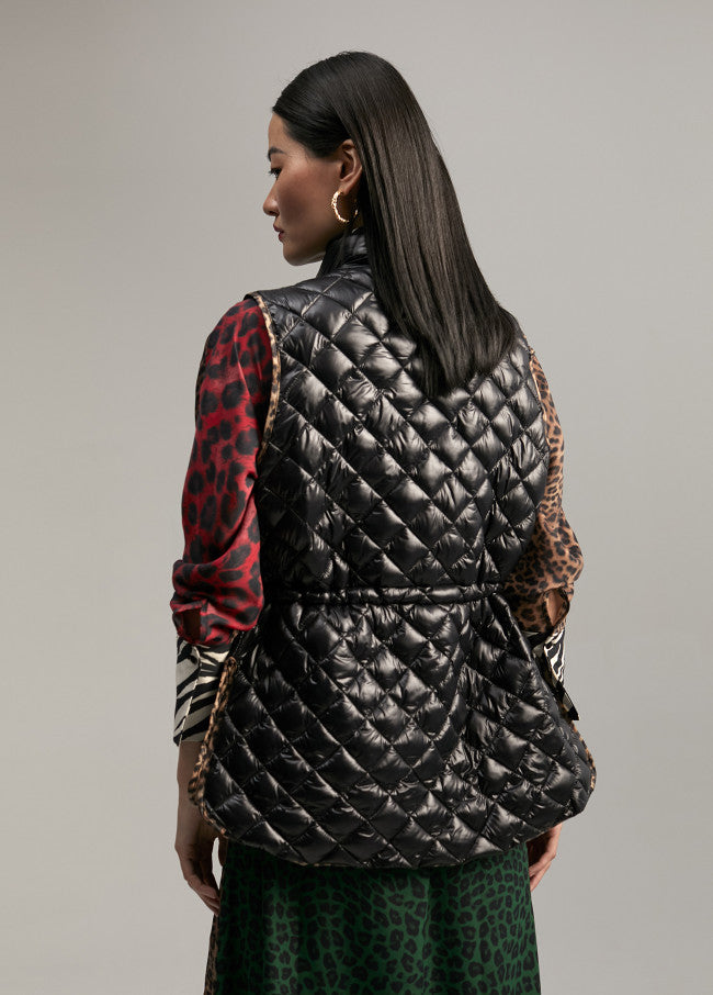 Black Quilted Gilet 01013.00N