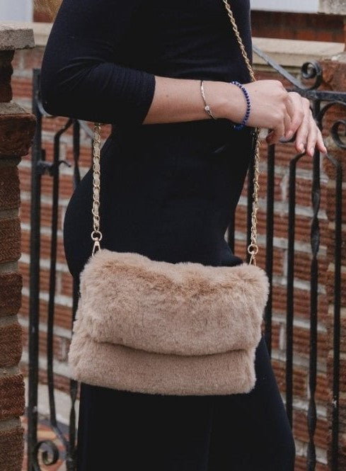 Cappuccino Faux Fur Bag - BAG53