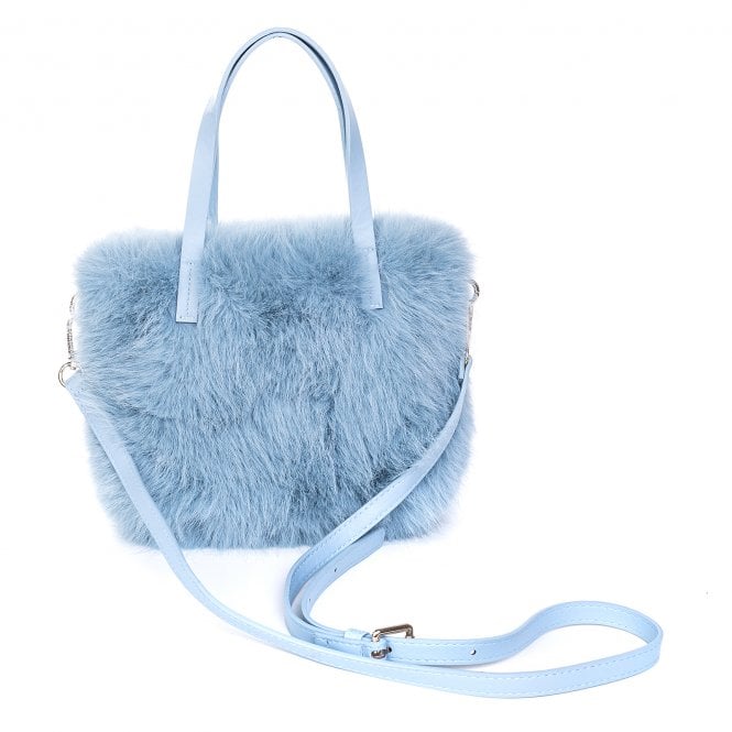 Ice Blue Faux Fur Bag - BAG54