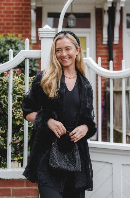 Black Beaded Bag - BAG59