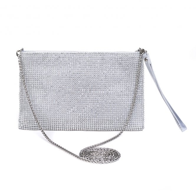 Silver Beaded Bag - BAG60