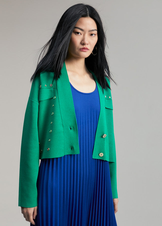 Short Green Mirror Cardigan 11011.062