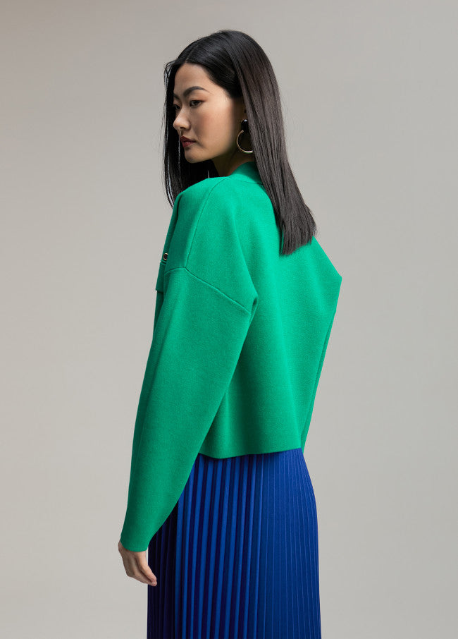 Short Green Mirror Cardigan 11011.062