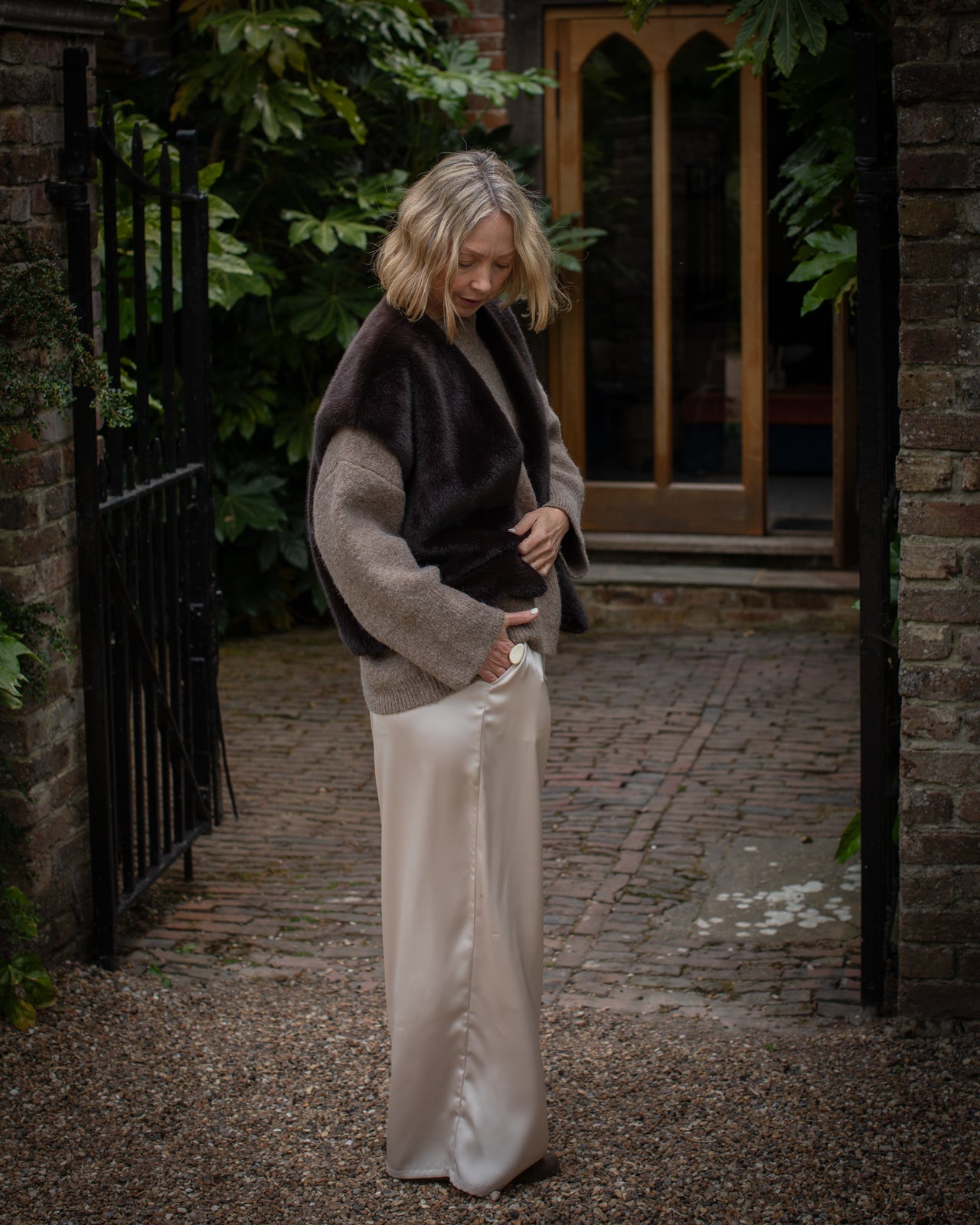 Claire Rich Cocoa Faux Fur Gilet