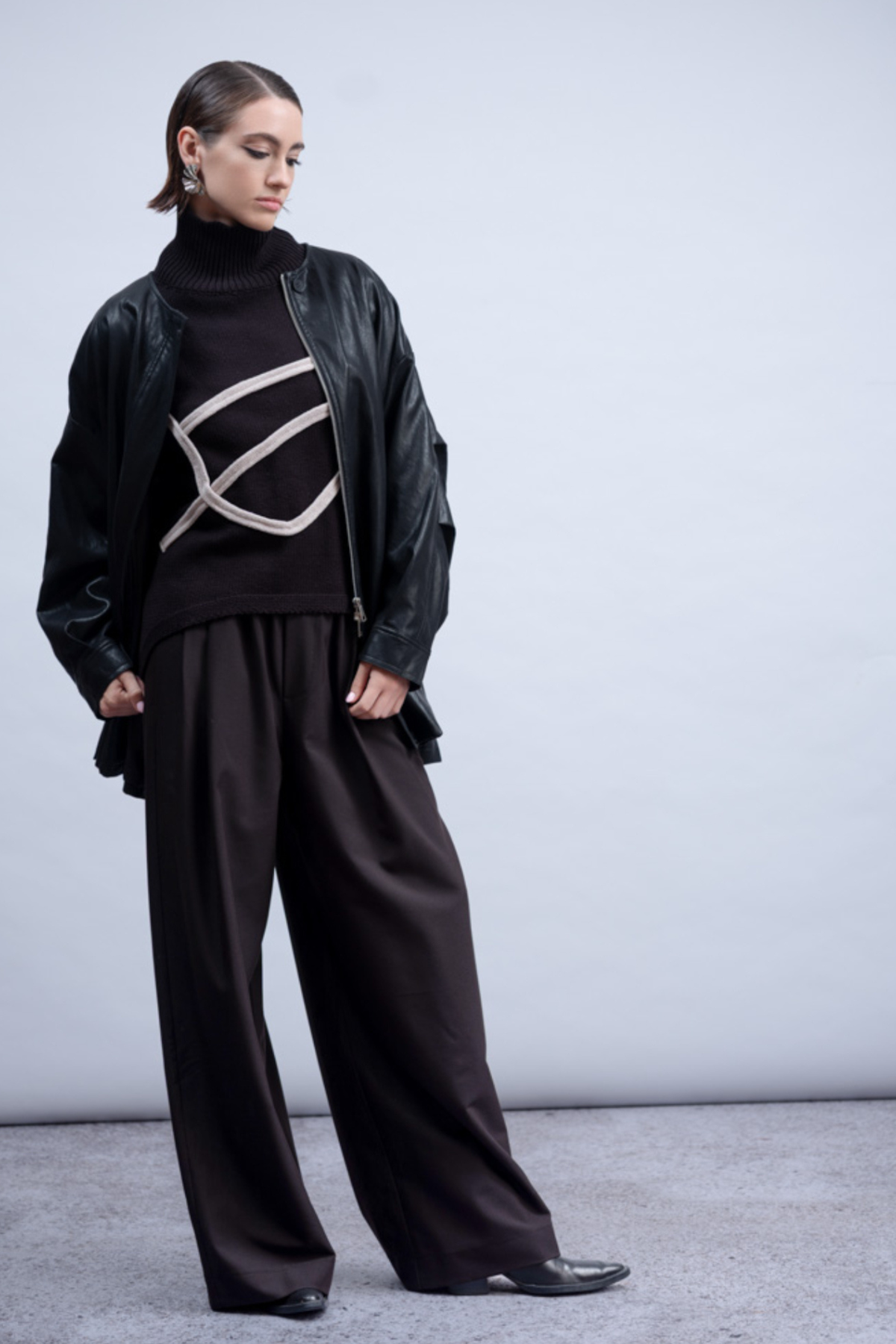 Black Oversize Toggle Jacket - H2011