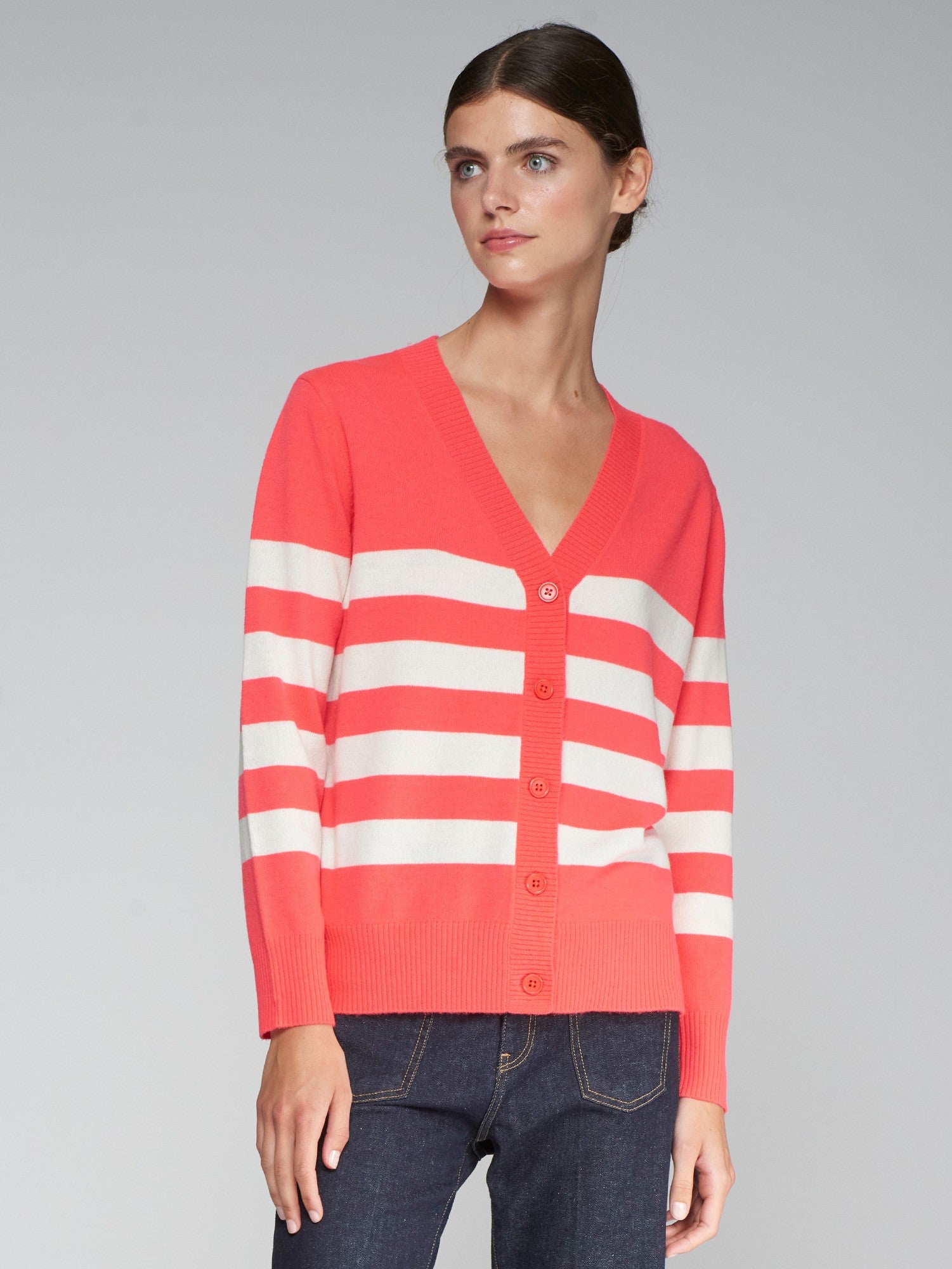 Rayas Orange Cardigan - 32141
