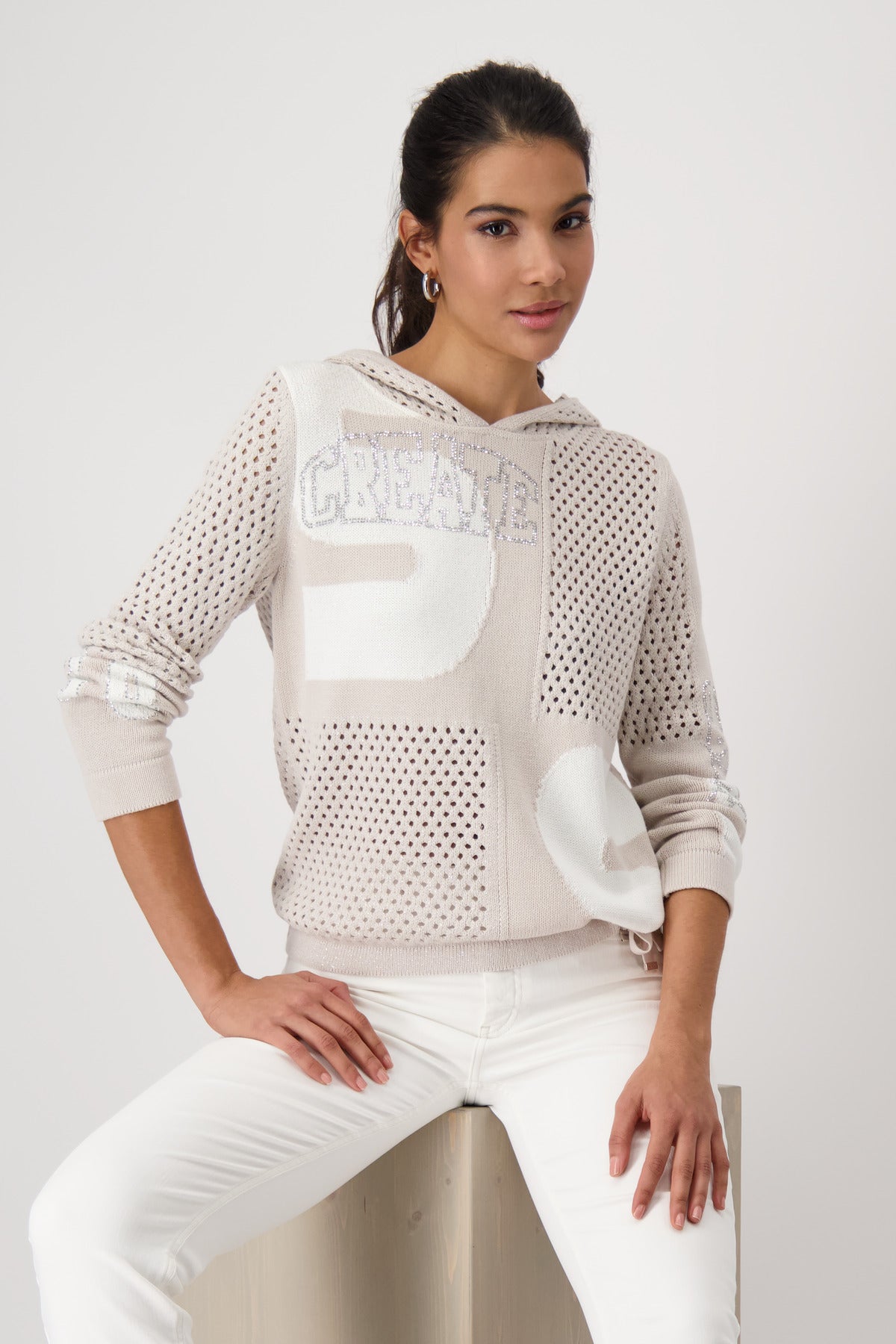 Warm Sand Hooded Sweater - 409288
