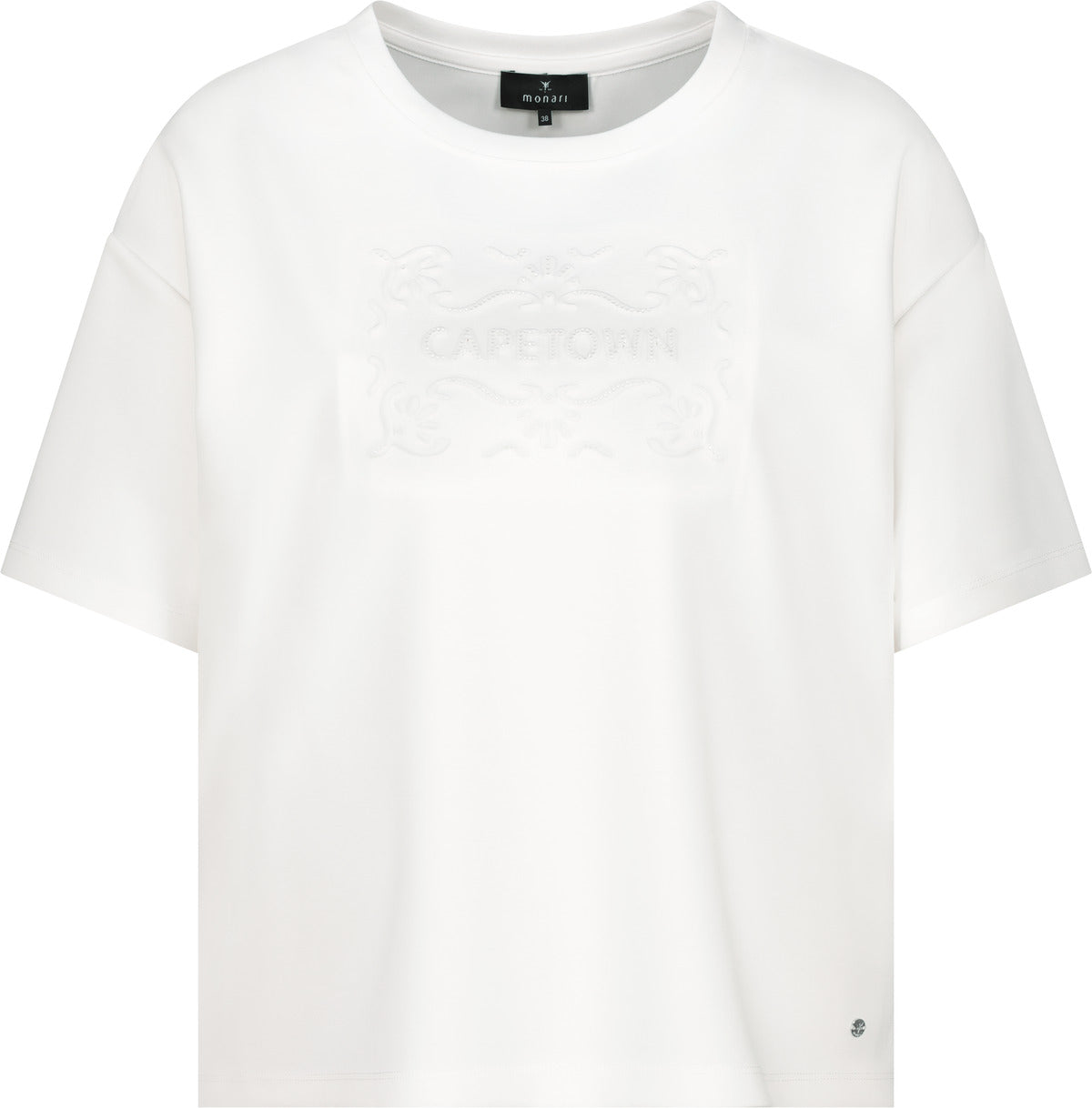Off White Embossed T-Shirt - 410143