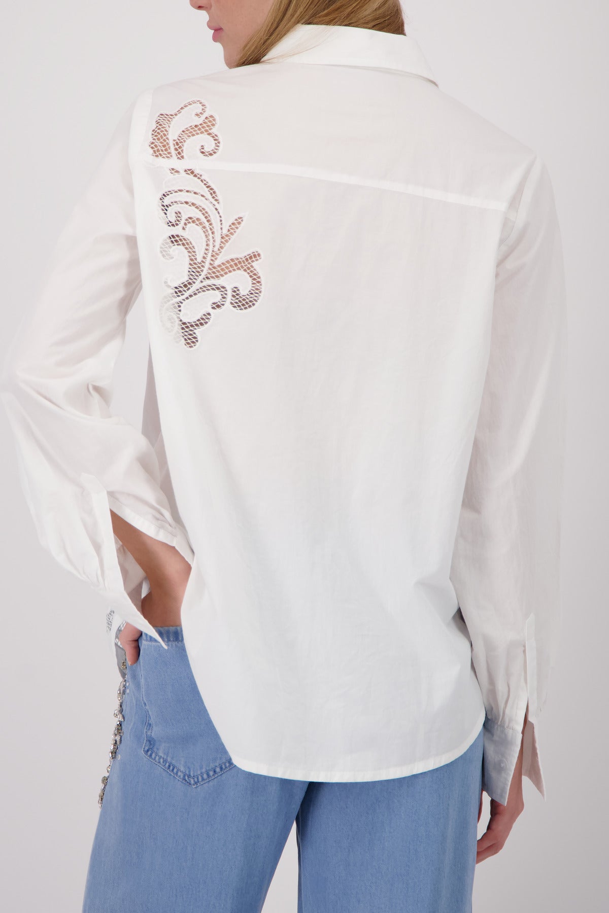 White Embroidered Shirt - 410837