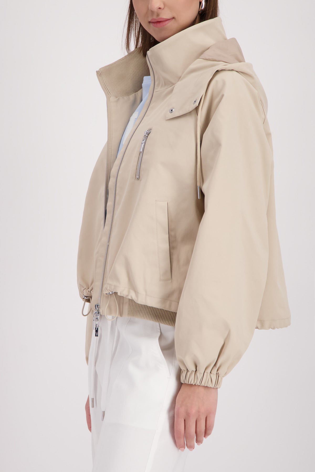 Sand Oversize Hooded Jacket - 410365