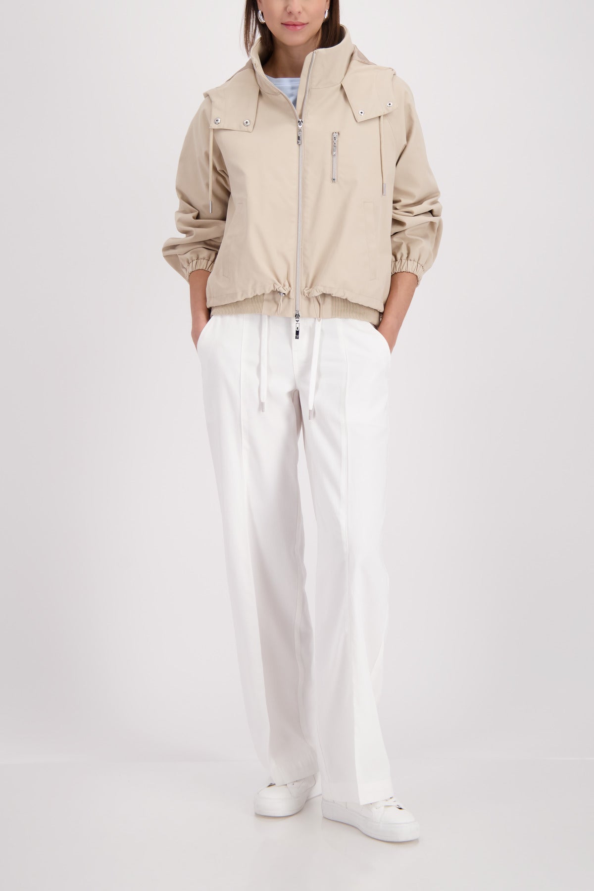 Sand Oversize Hooded Jacket - 410365