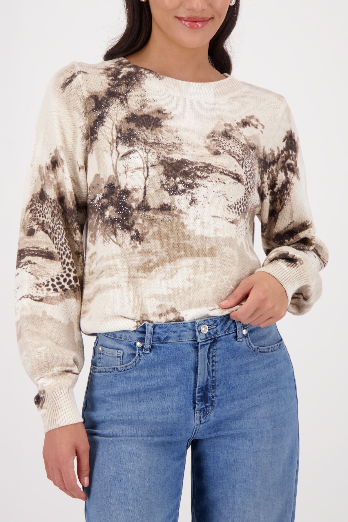 Savannah Print Sweater - 410382