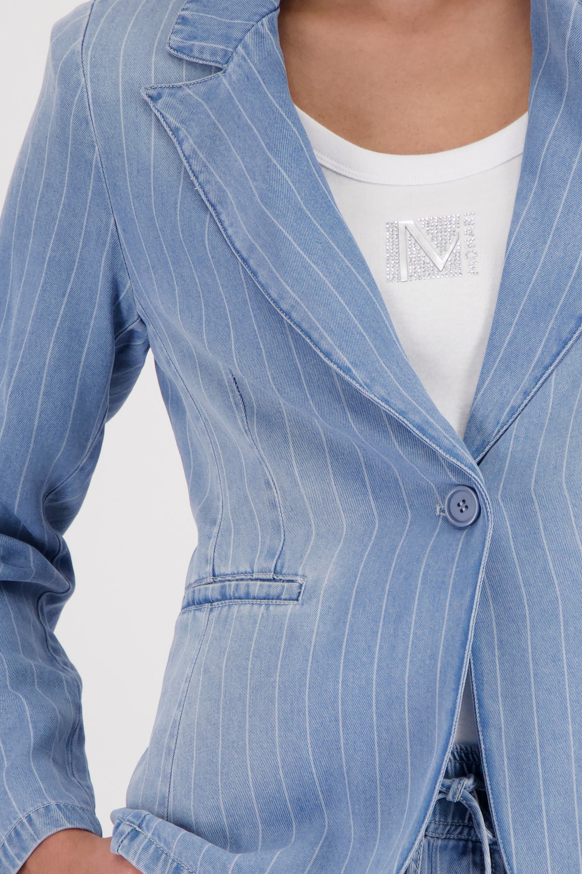 Blue Lyocell Blazer - 410617