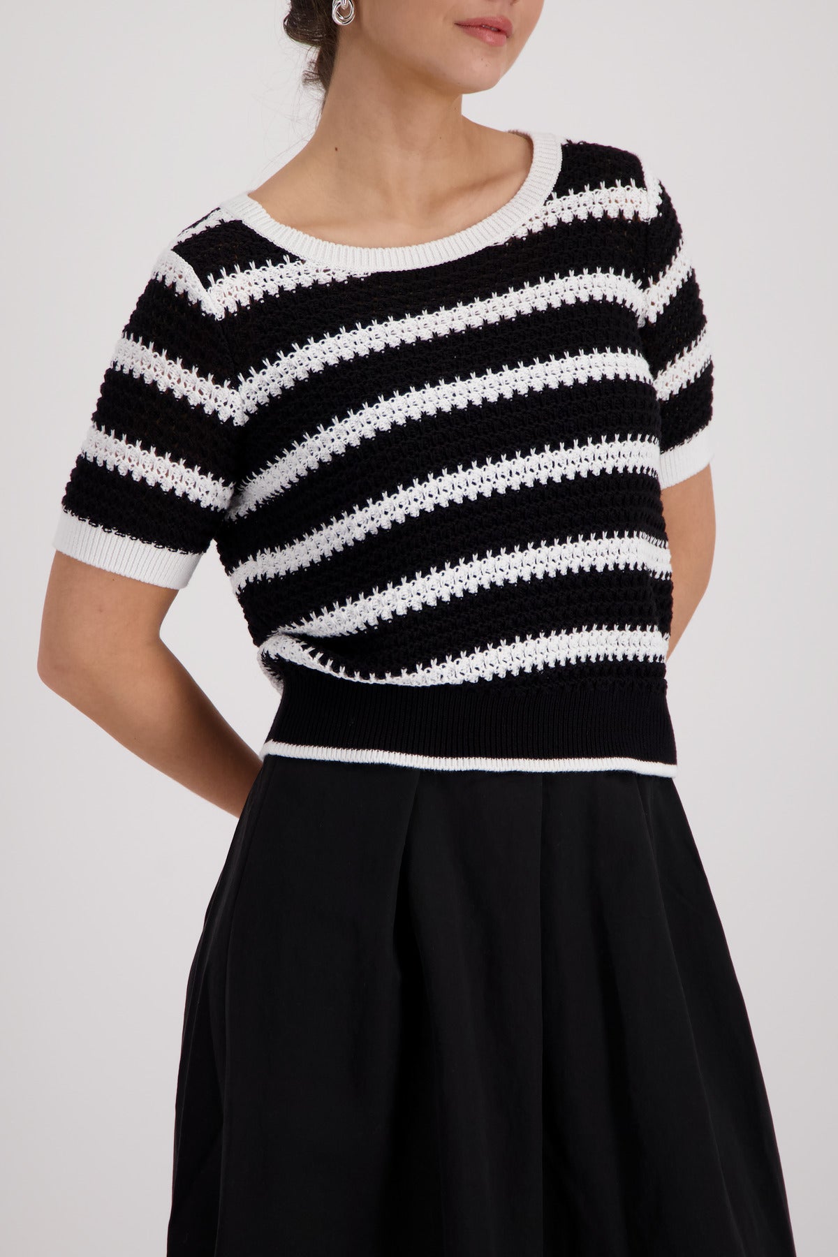 Black Striped Sweater - 410882