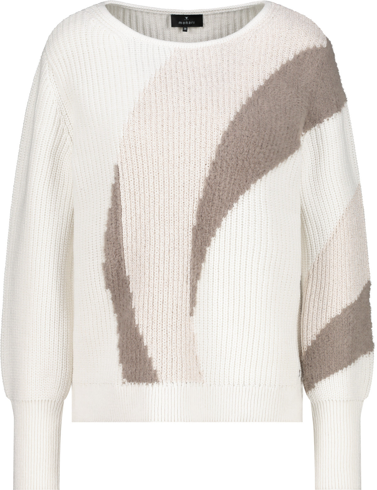 Off White Intarsia Sweater - 808973