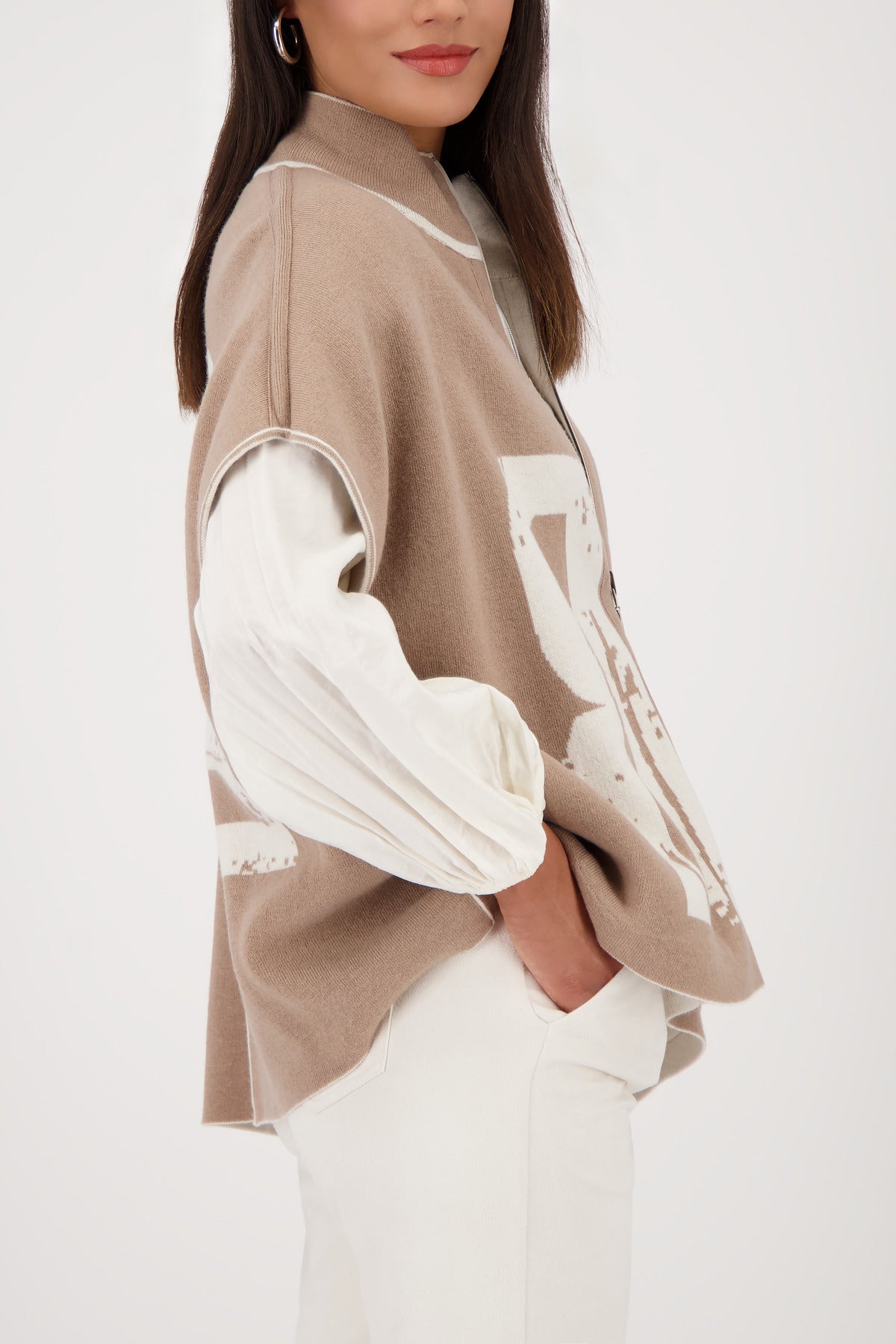 Cashmere Lettered Cardigan - 809094