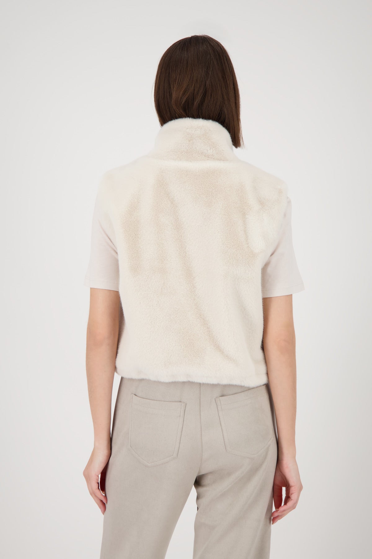 Oatmilk Faux Fur Gilet - 809132