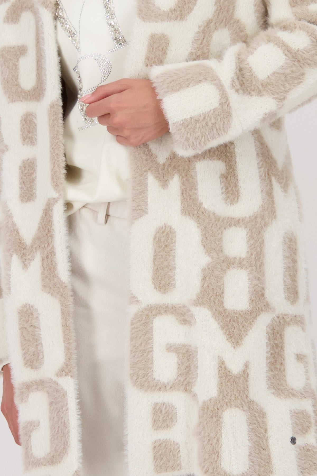 Truffle Pattern Plush Coat - 809088