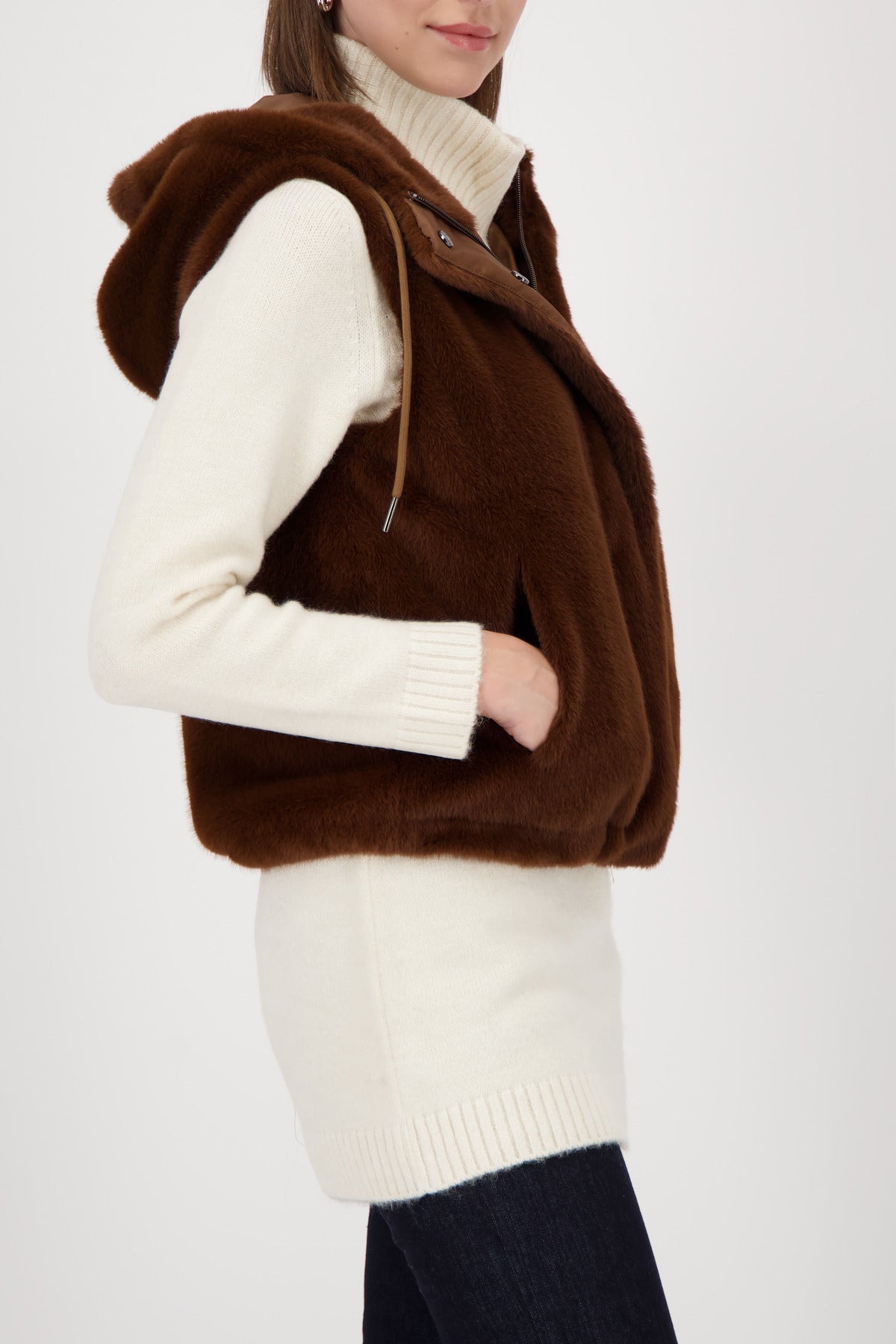 Whiskey Faux Fur Gilet - 809277
