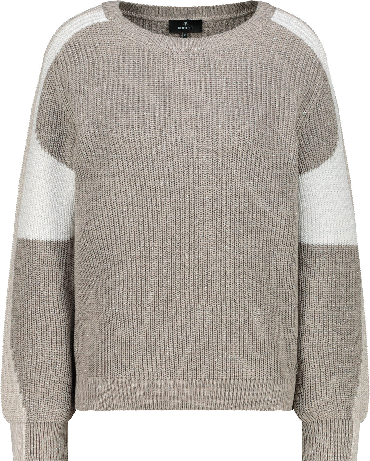Greige Colourblock Sweater - 809060